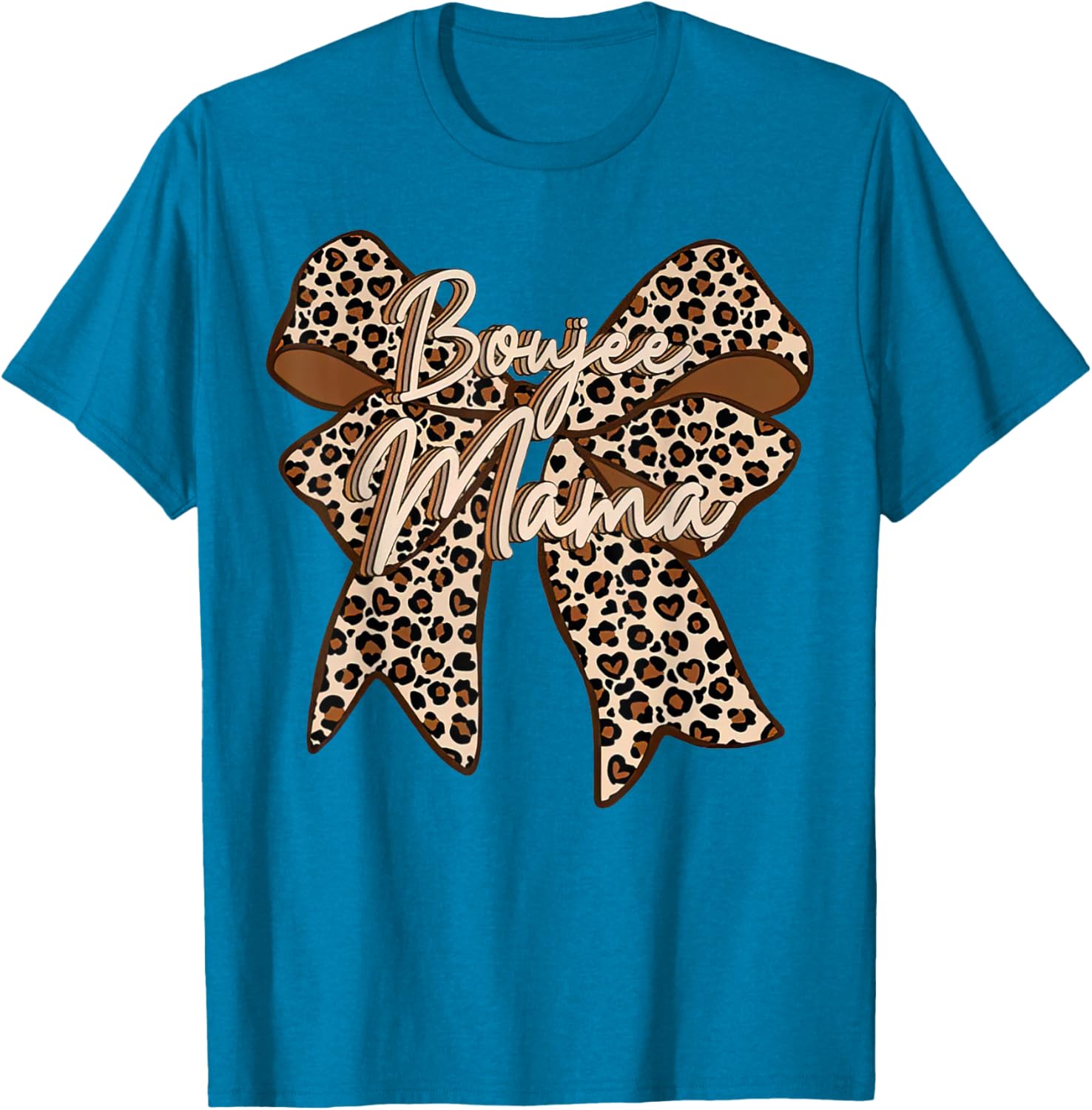 Boujee Mama Leopard Coquette Bow T-Shirt for Stylish Moms on Mother's Day - 6