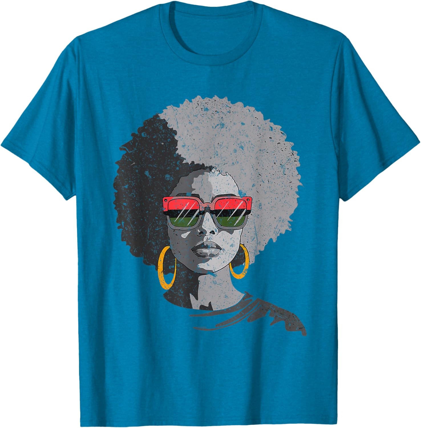 Black Queen Afro Melanin Juneteenth T-Shirt for Women - Stylish & Proud - 3
