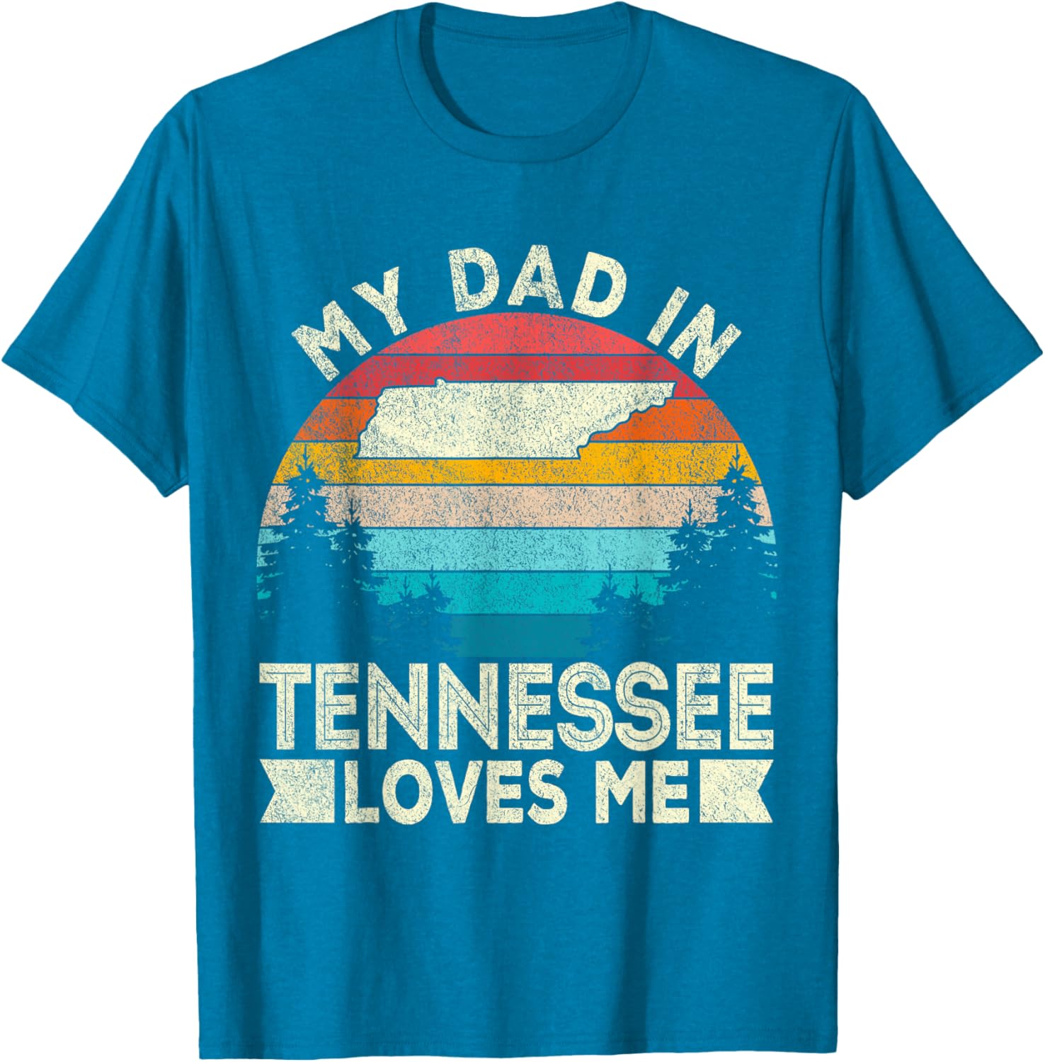 Retro Tennessee T-Shirt My Dad Loves Me Casual Gift for Dad - 15