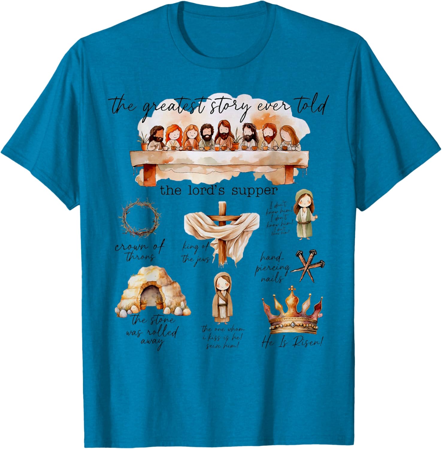 Easter Story T-Shirt The Greatest Story Ever Told for Christian Celebrations - 4