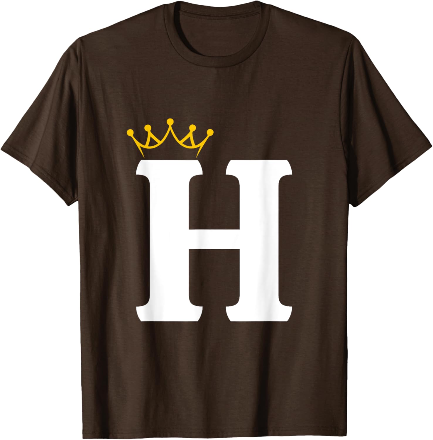 Crowned Letter H Monogram T-Shirt for Stylish Wear and Personal Touch - 17