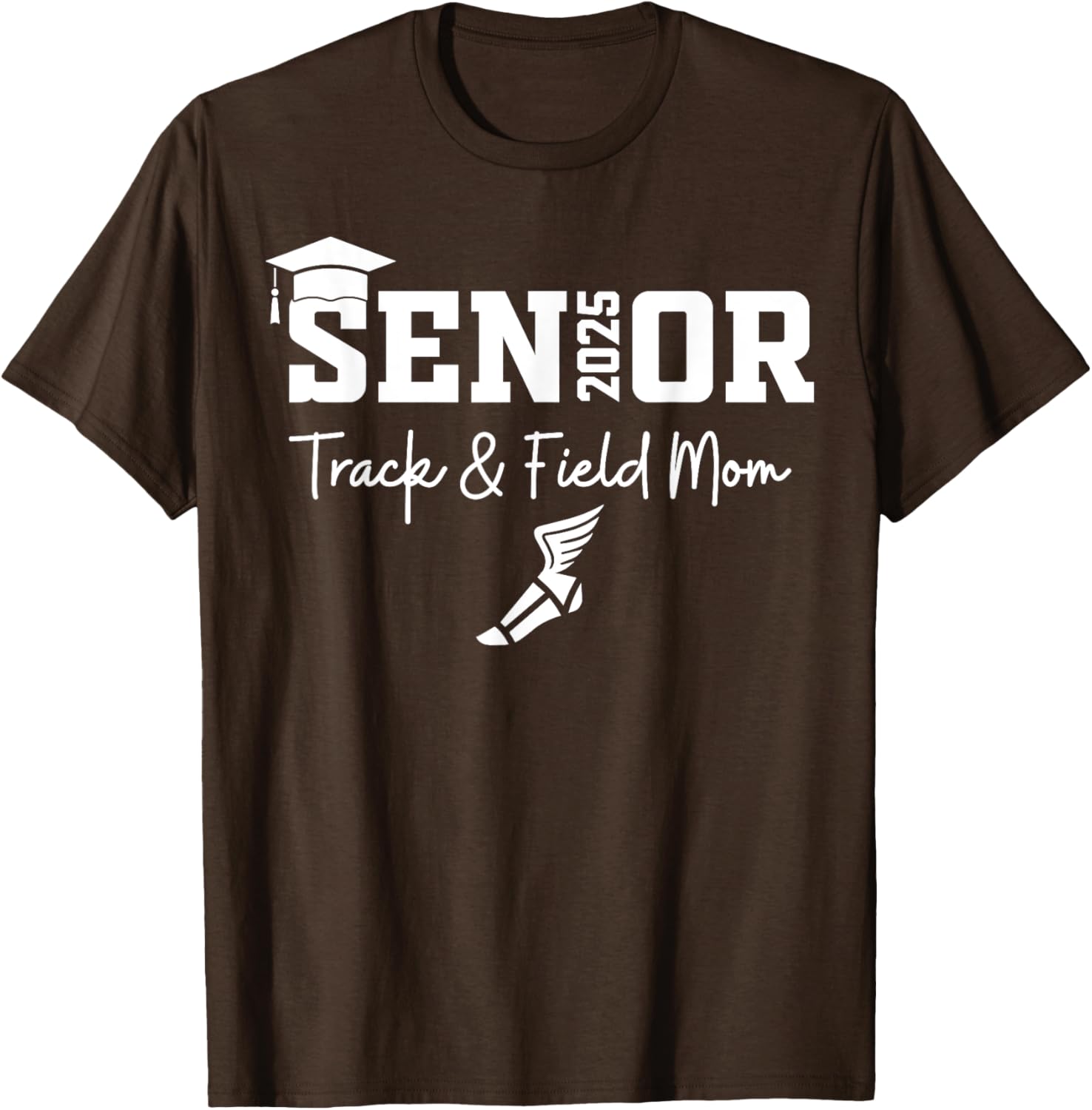 Track and Field Senior Mom Class of 2025 Graduation T-Shirt for Proud Moms - 6