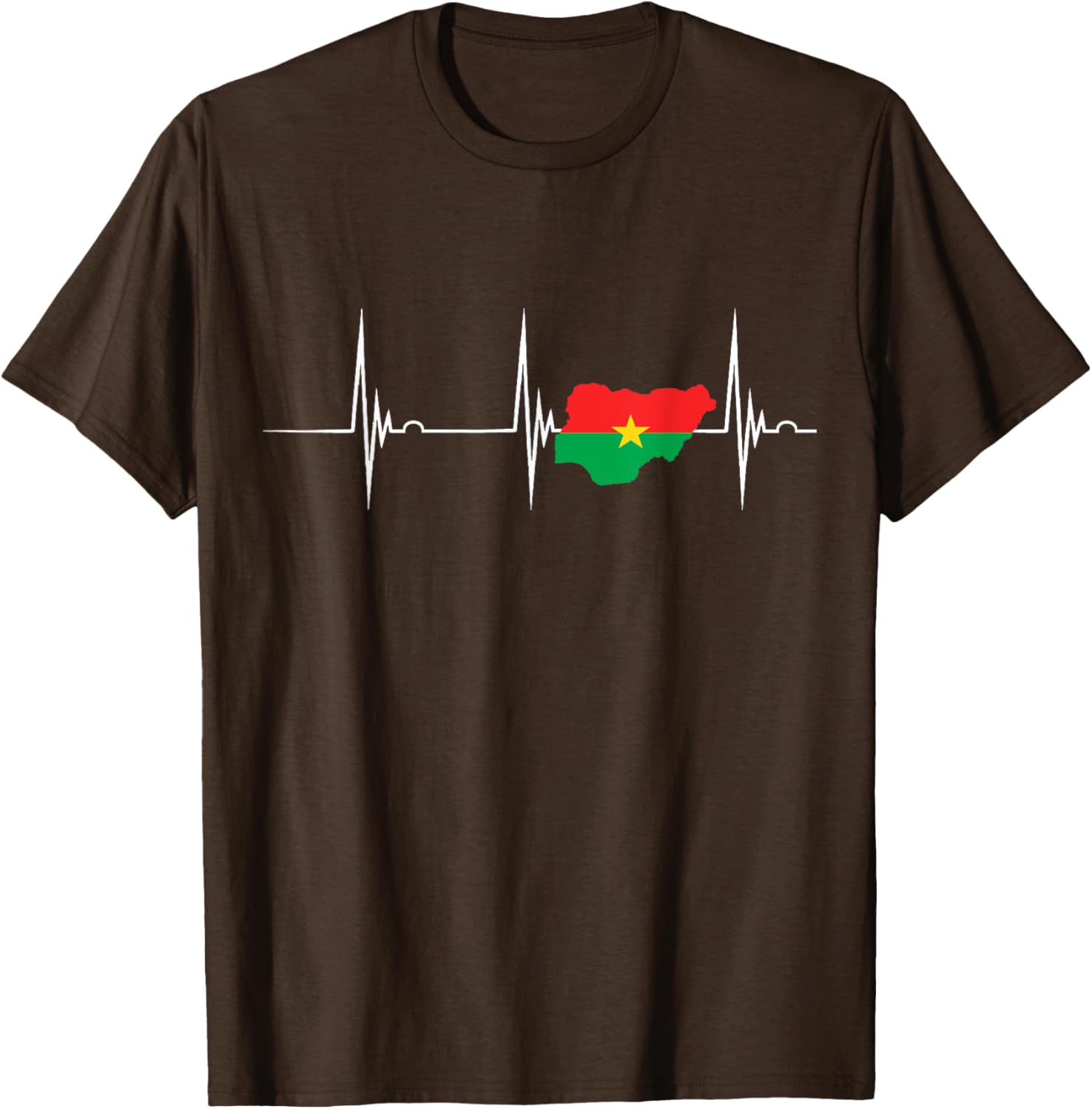 Burkina Faso Heartbeat EKG Pulse Flag T-Shirt for Proud Burkina Fasoans - 17