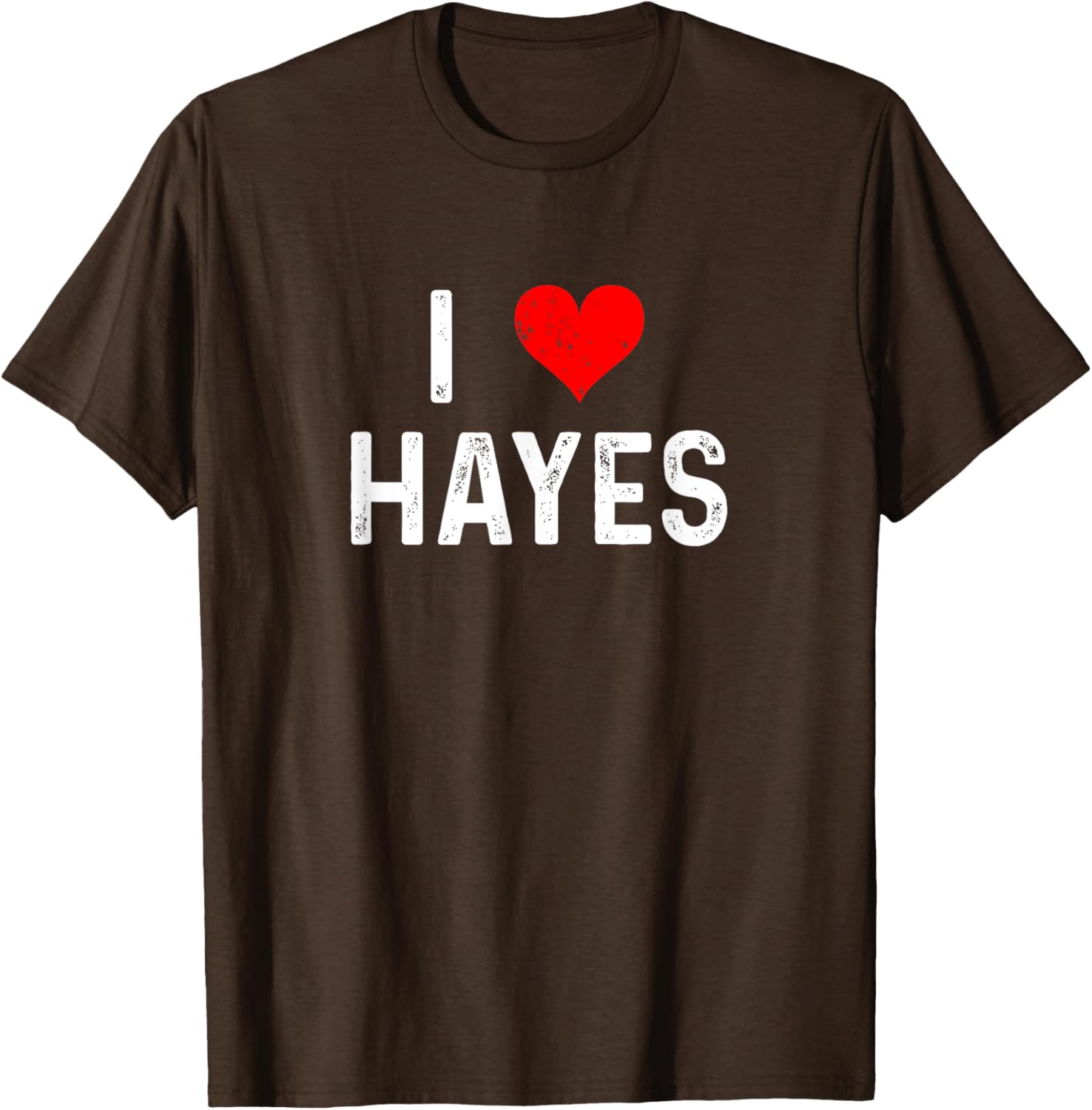 I Love Hayes Heart Distressed T-Shirt - Stylish Casual Wear for Everyone - 14