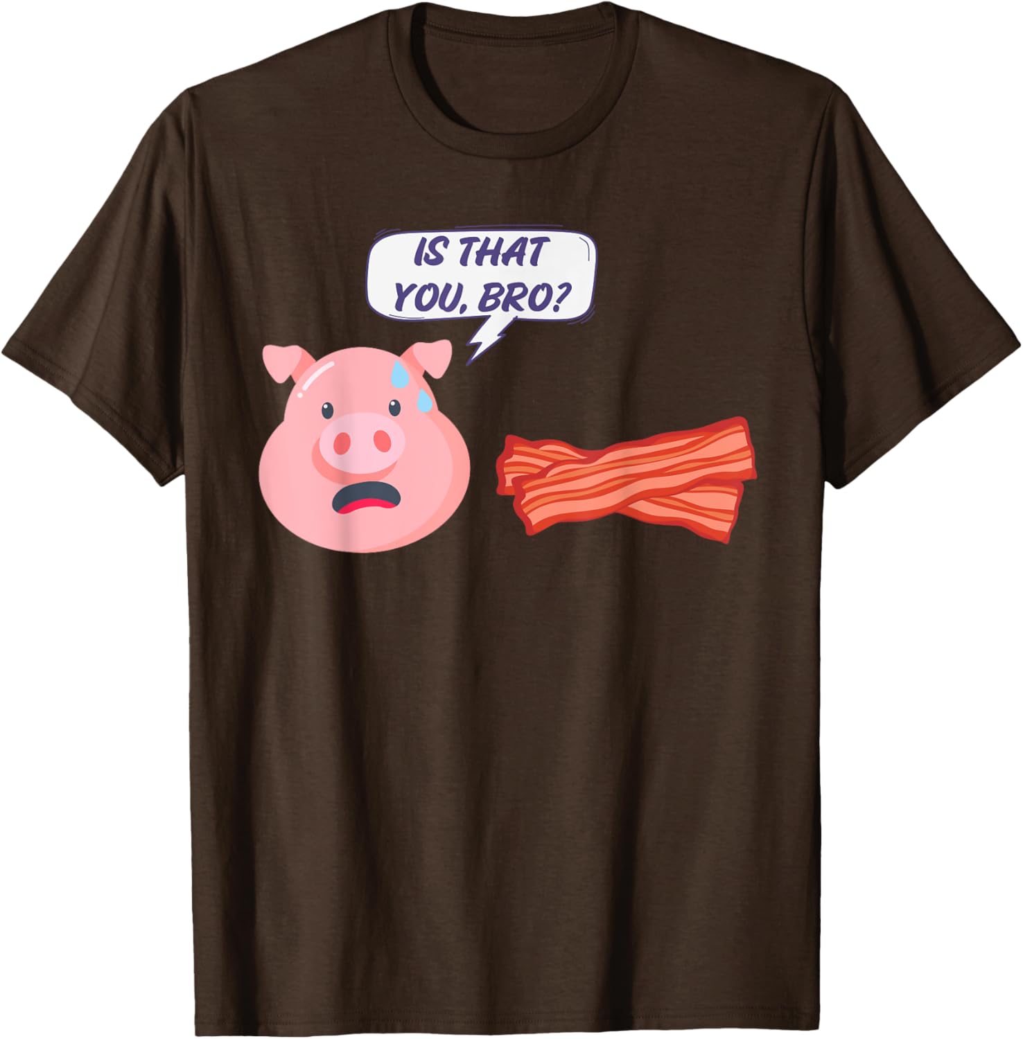 Funny Bacon Lover T-Shirt with Humorous Pig Design for Foodies - 19