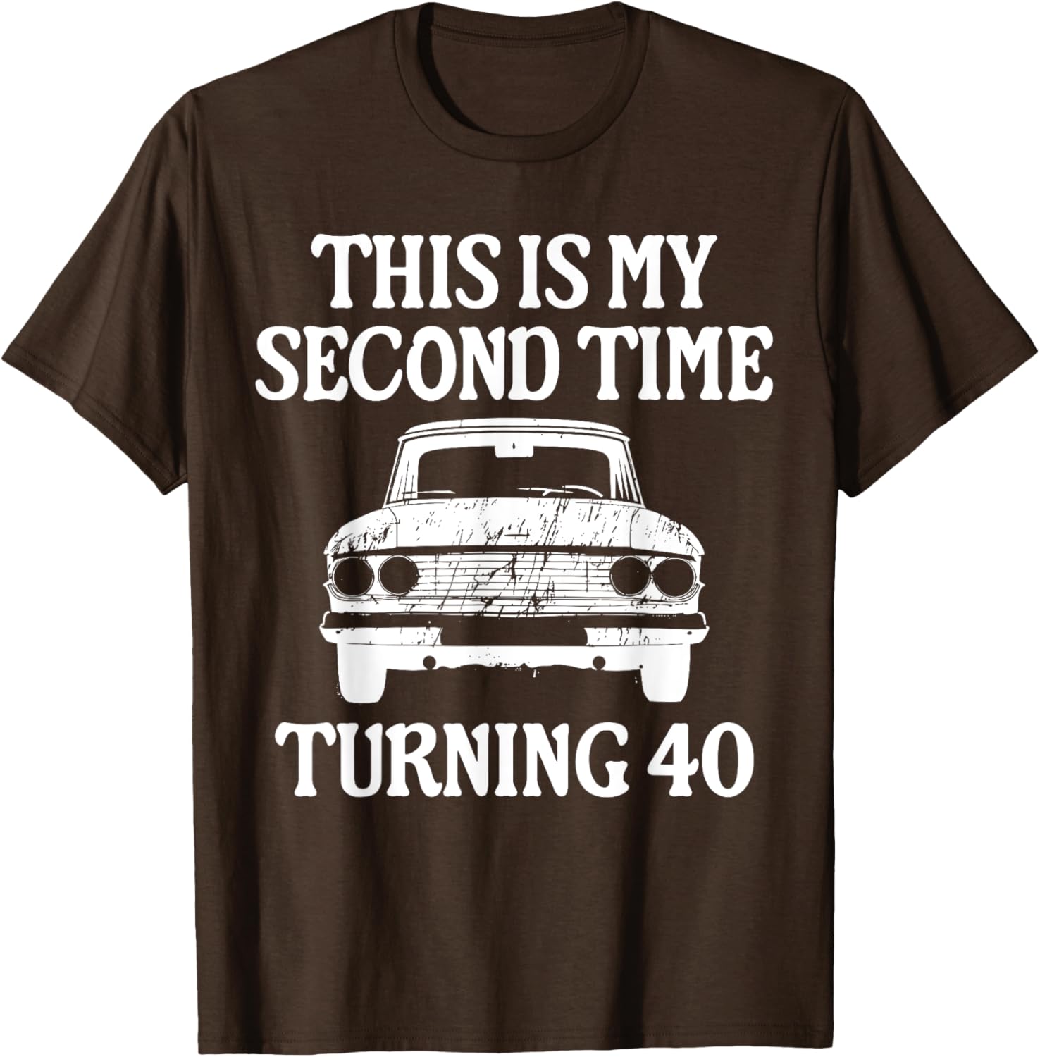 Funny 80th Birthday T-Shirt for Grandpa - Second Time Turning 40 - 7