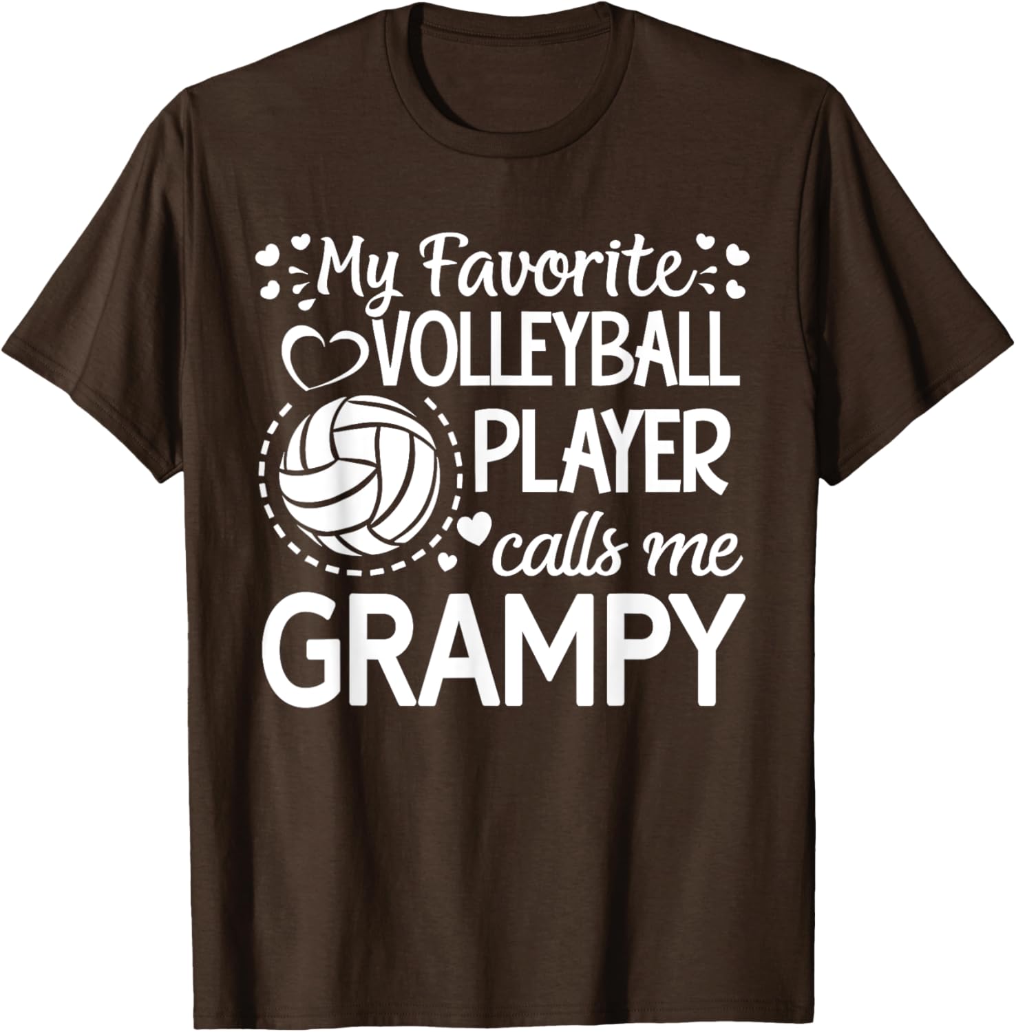 My Favorite Volleyball Player Calls Me Grampy T-Shirt for Proud Grandparents - 5
