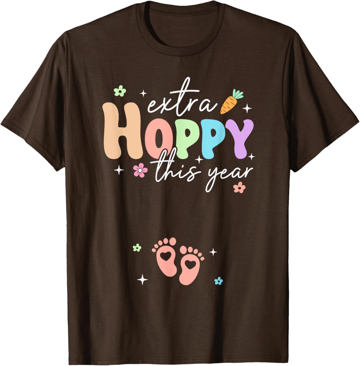 Expecting Baby Footprints Easter Day Gender Reveal T-Shirt for Moms - 15