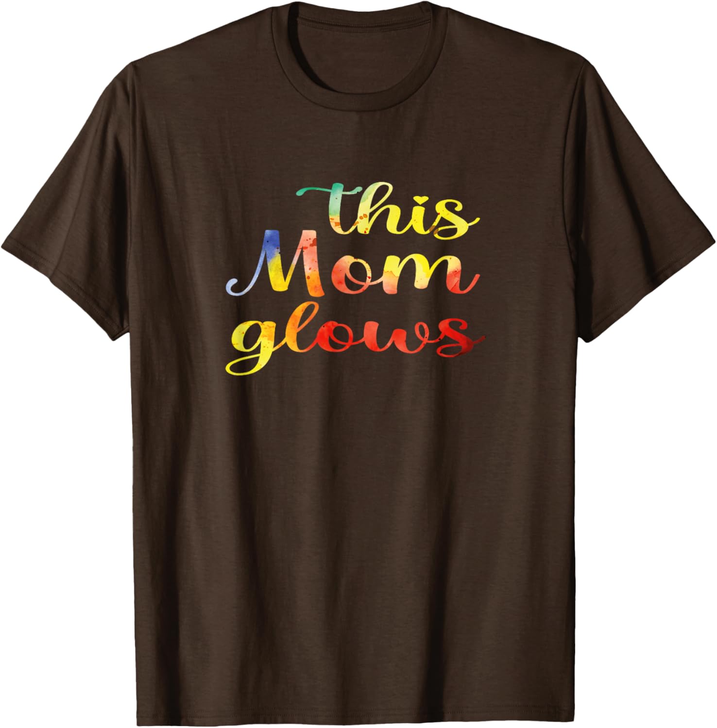 This Mom Glows 80s Tie-Dye Happy Mother's Day T-Shirt for Women - 1