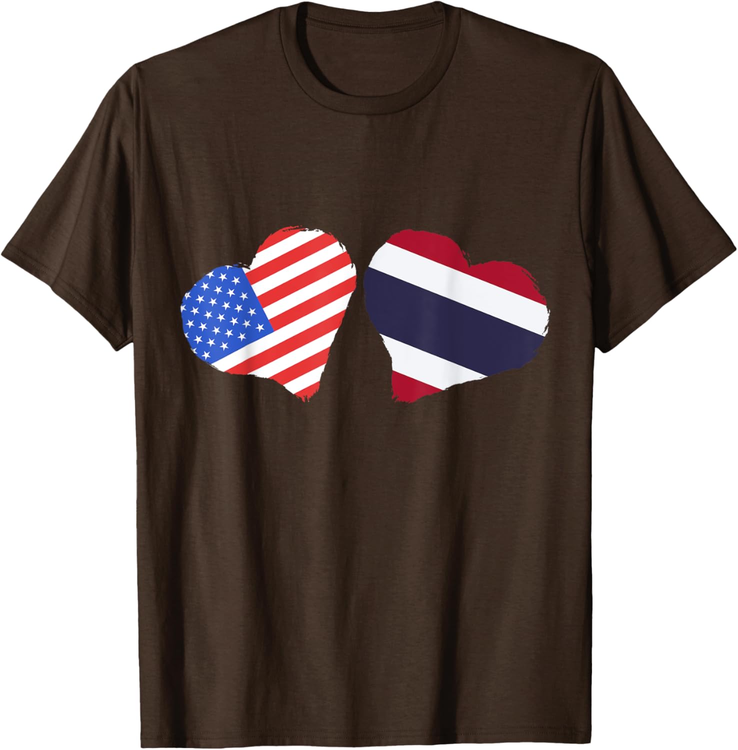 Thailand USA Heart Flag T-Shirt for Thai Roots and Pride in America - 21