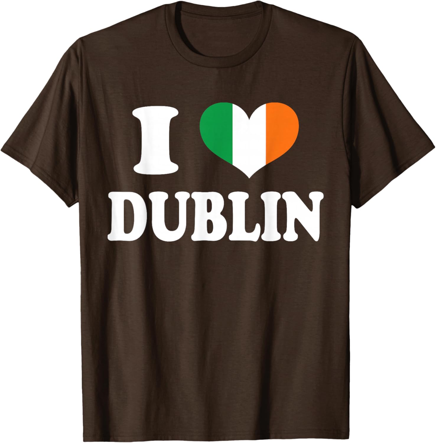 I Love Dublin St Patricks Day T-Shirt with Ireland Flag Heart Design - 2