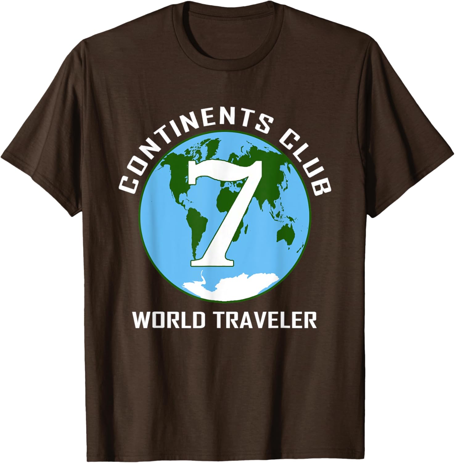 7 Continents World Traveler Club Double-Sided T-Shirt for Adventurers - 8