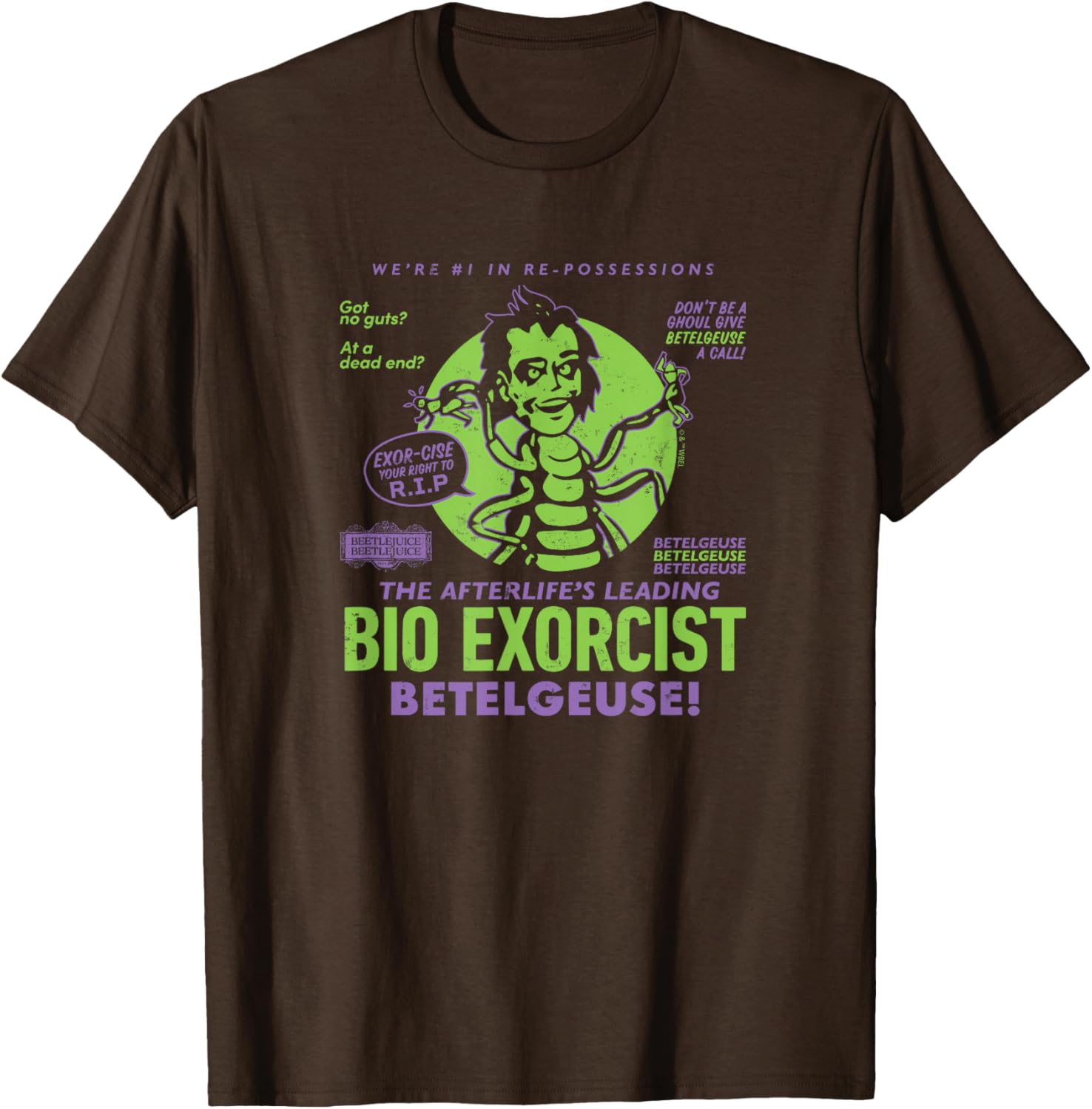 Beetlejuice Bio Exorcist Betelgeuse T-Shirt for Fans of Humor and Horror - 4