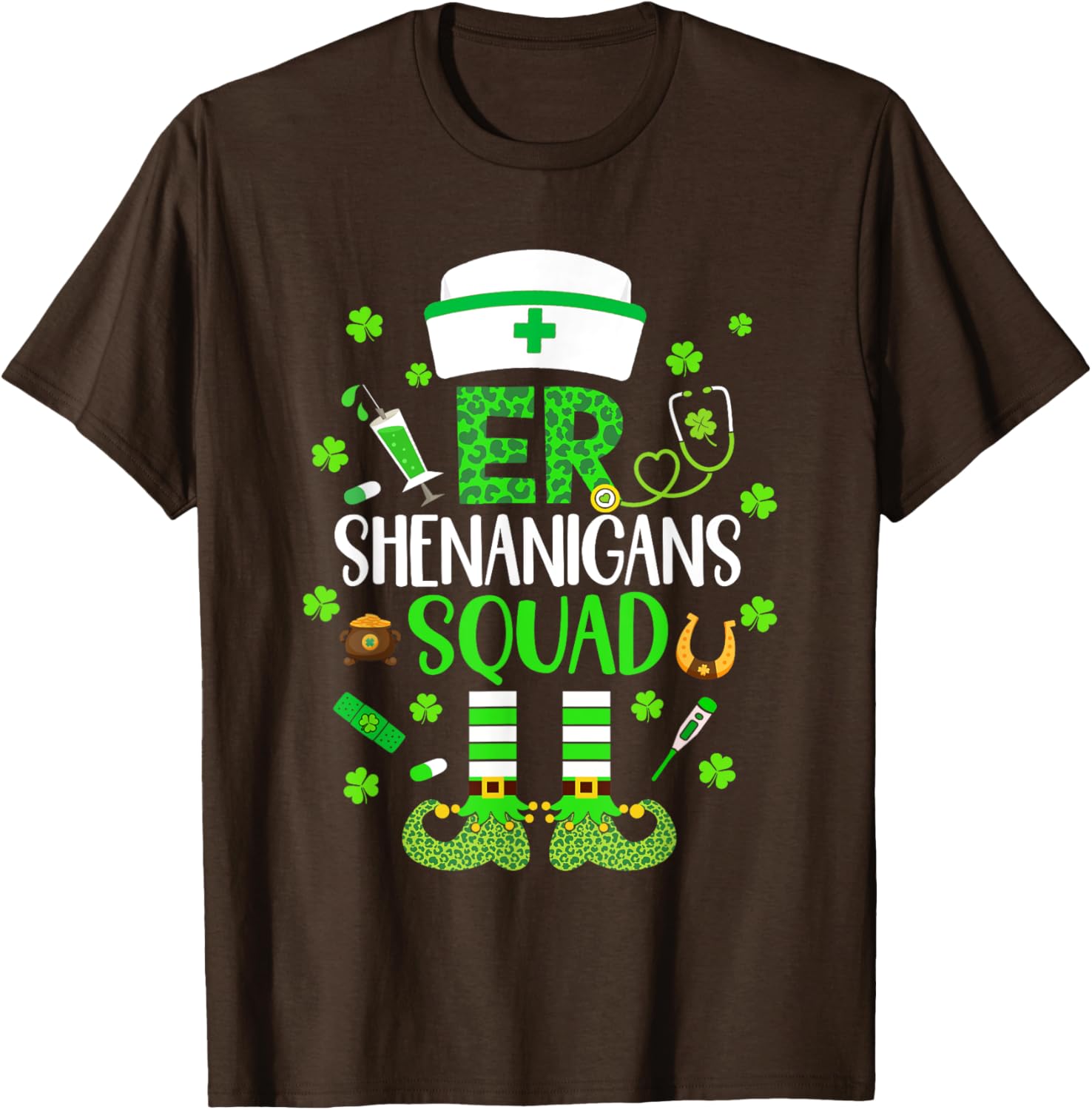 ER Nurse Shenanigans Squad St Patricks Day T-Shirt for Fun Emergencies - 12