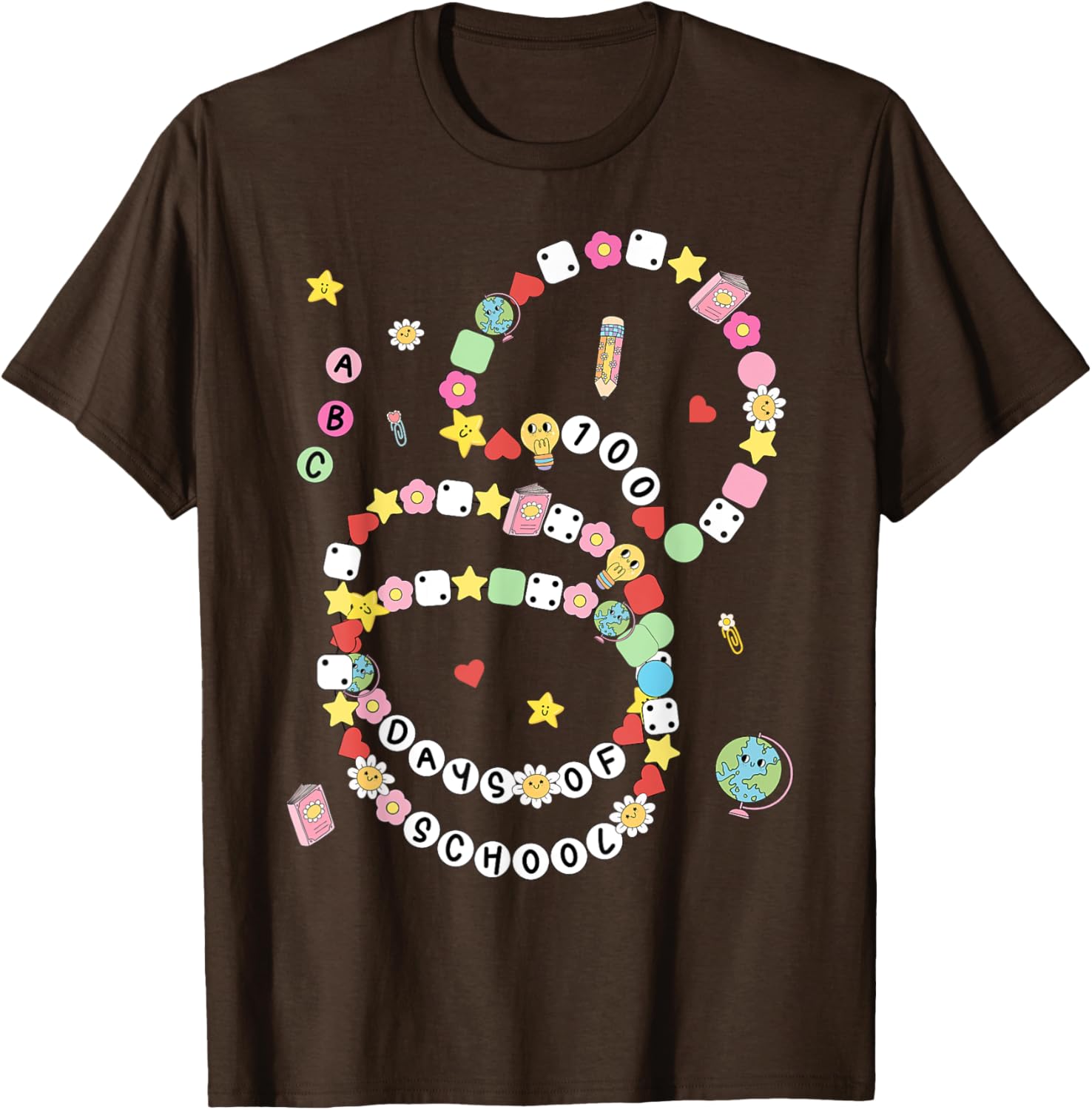 100 Days of School Bracelet and T-Shirt for Kids - Fun 100th Day Celebration - 24