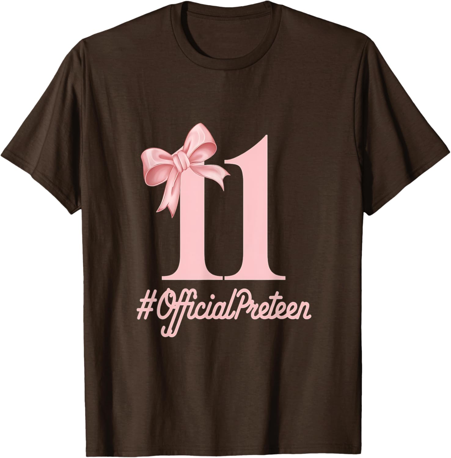 Stylish Pink Coquette Bow T-Shirt for 11 Year Old Birthday Girls - 2