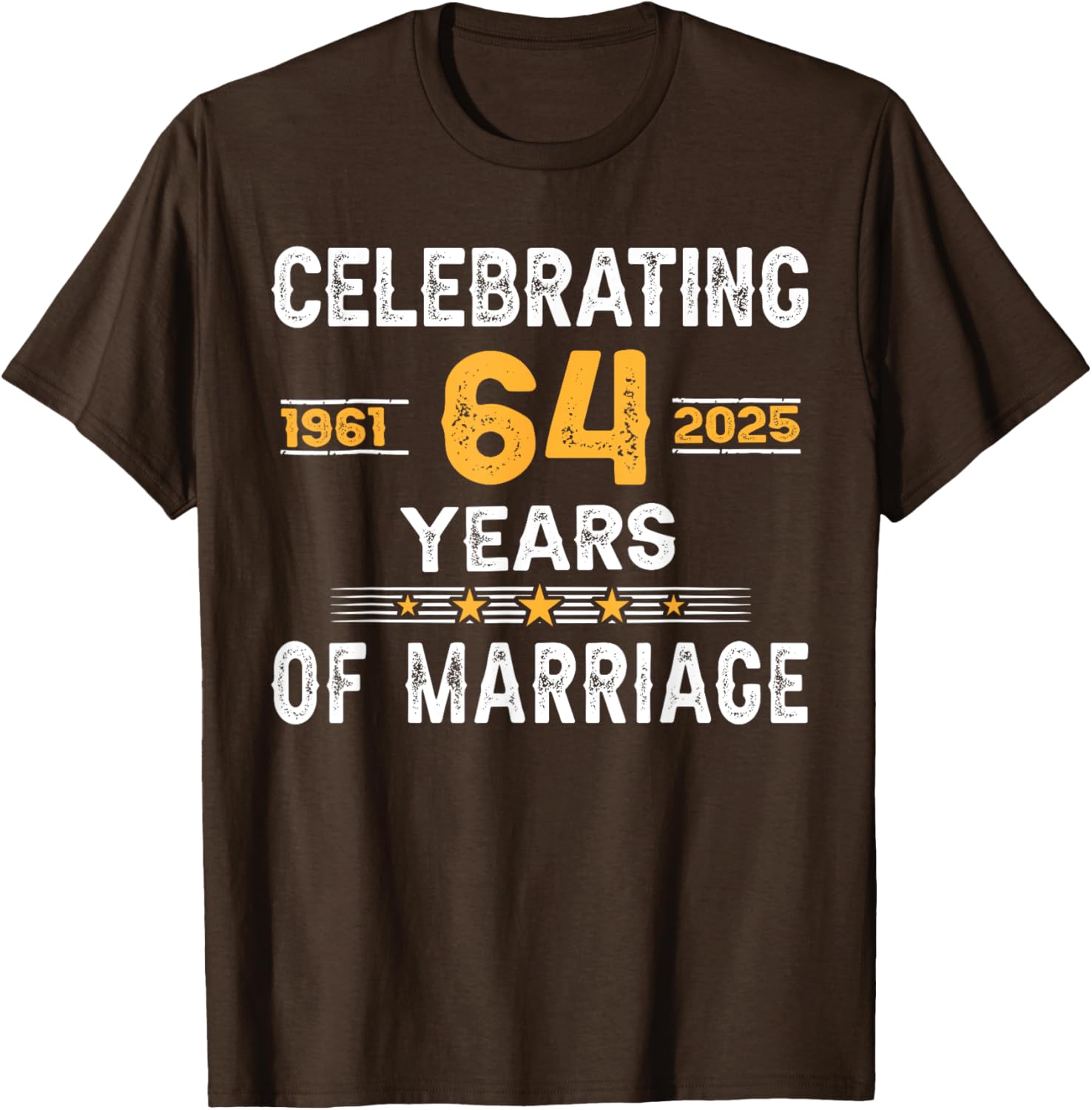 64th Wedding Anniversary T-Shirt for Couples Celebrating 64 Years of Love - 12