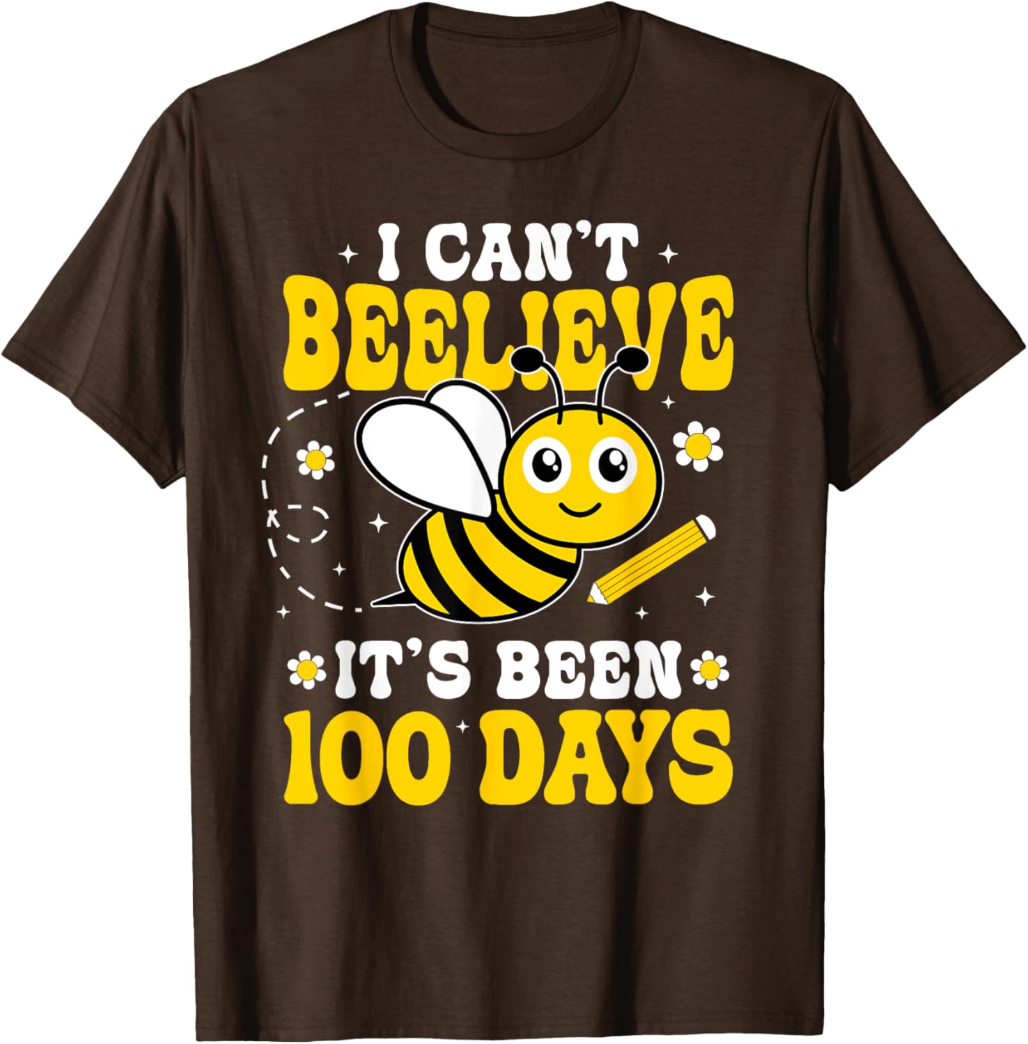 Cute Bee 100 Days of School T-Shirt for Kids Fun School Celebration - 1