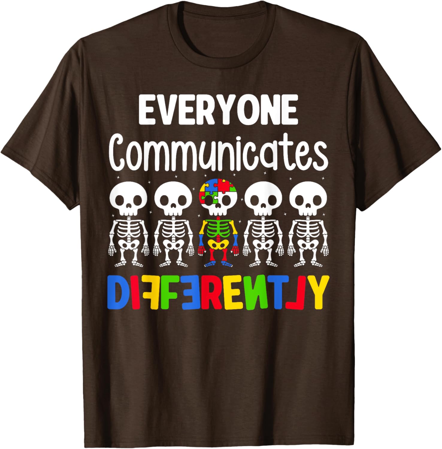 Everyone Communicates Differently Autism T-Shirt for Kids Fun and Inclusive - 10