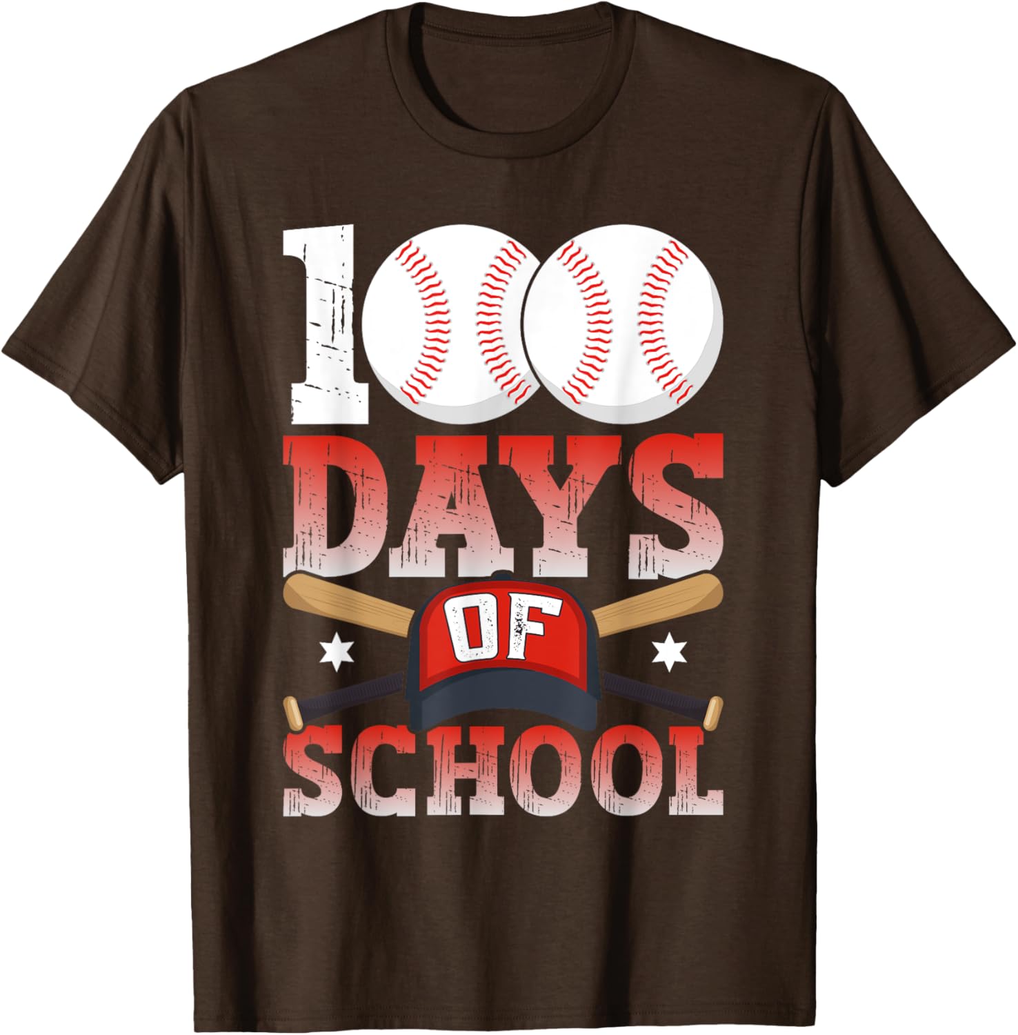 100 Days of School Baseball T-Shirt for Kids Boys Fun 100th Day Celebration - 13