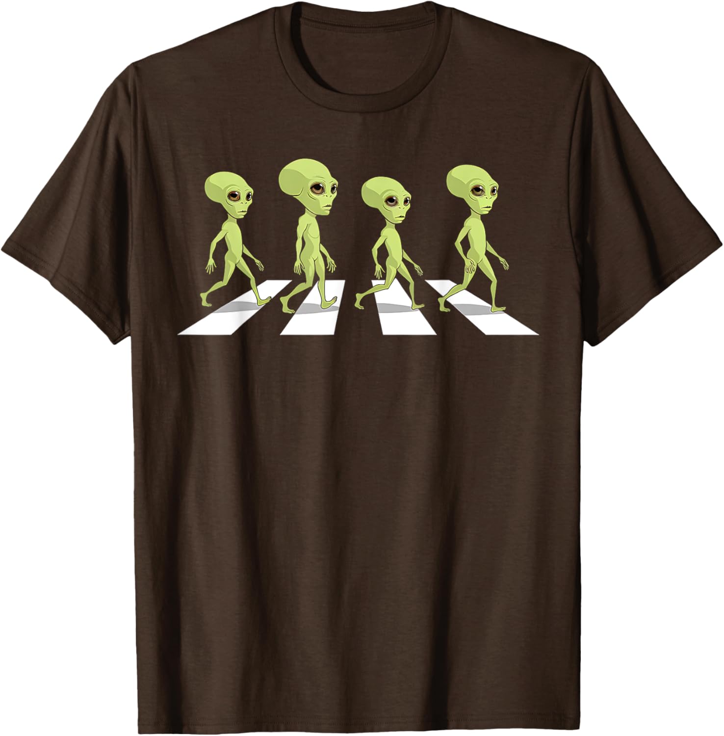Funny Alien UFO Crosswalk T-Shirt for Men, Women, and Kids - 2