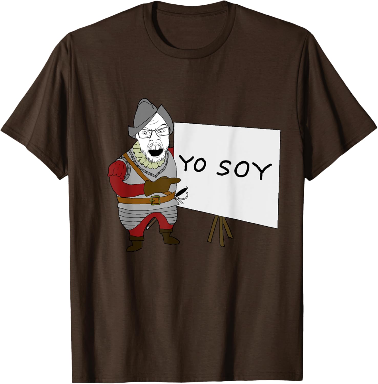 Soyjak Conquistador Wojak Soyboy T-Shirt for Spanish Teachers - 20