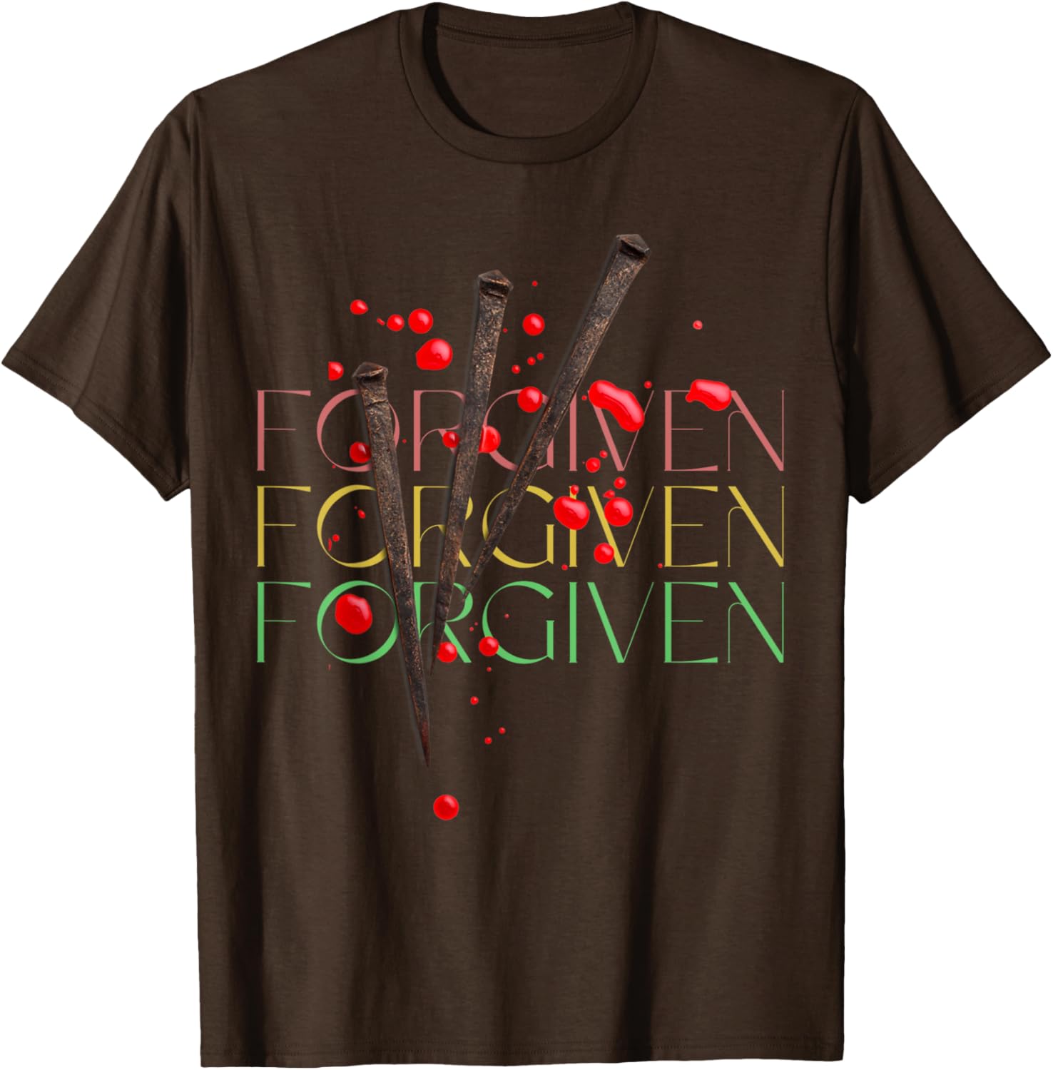 Forgiven Love Jesus T-Shirt Faith Graphic Tee for Christians - 27