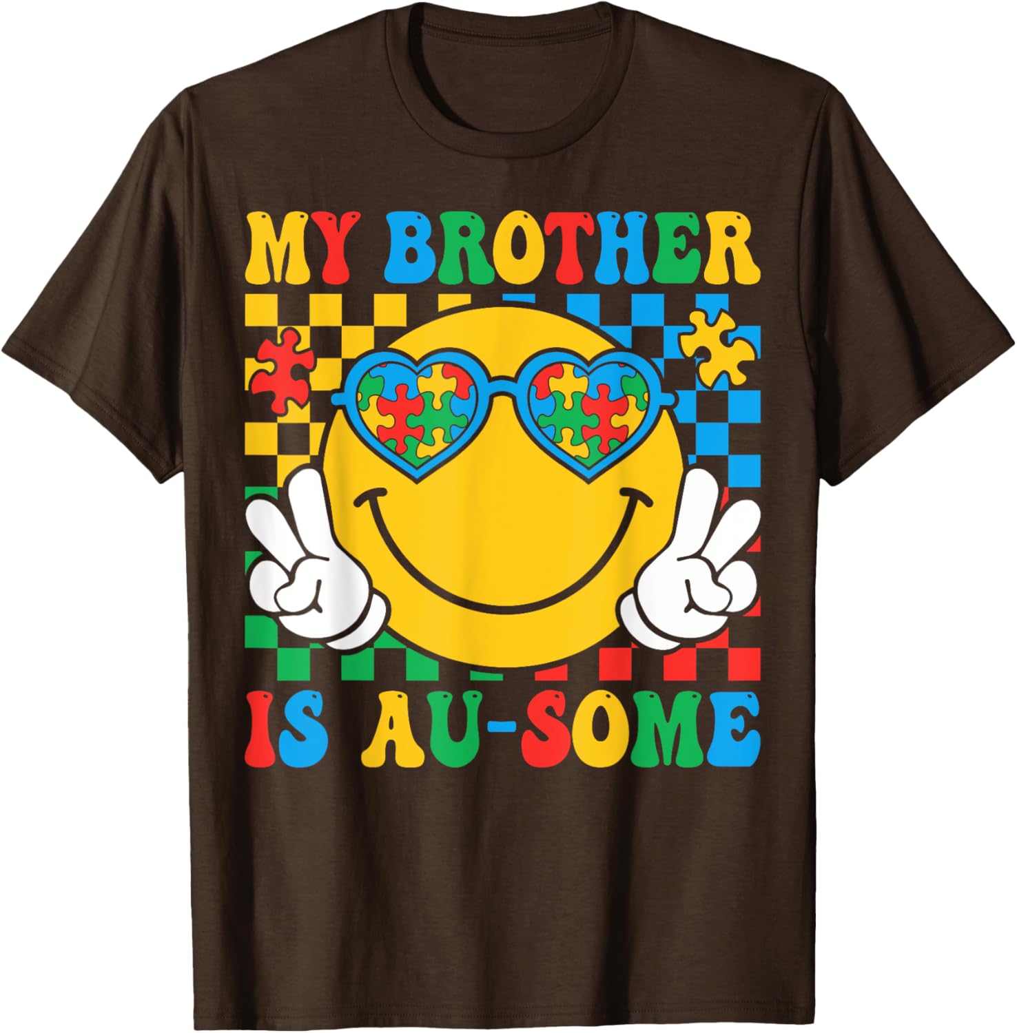 My Brother Is Awesome Autism Awareness T-Shirt for Sisters and Kids - 17