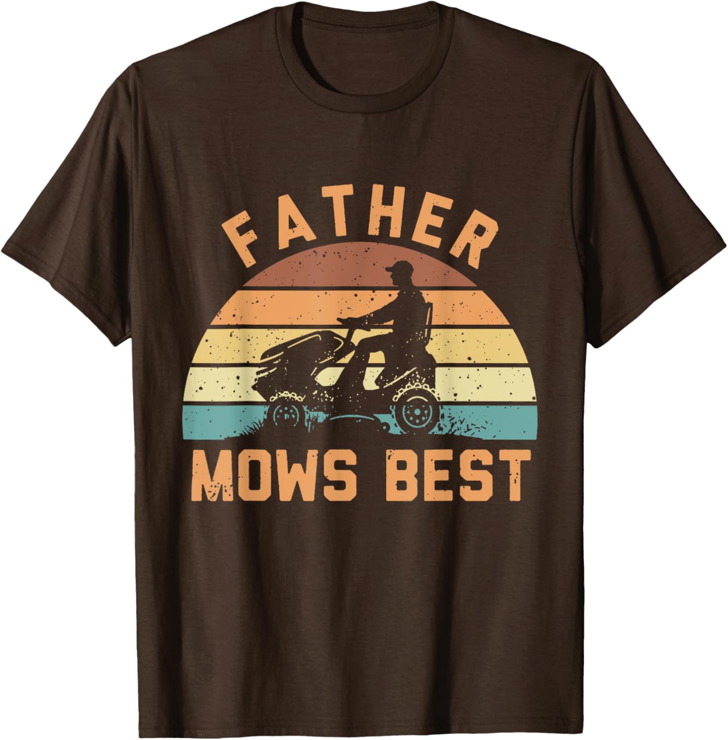 Father Mows Best Funny Retro Dad T-Shirt for Mowing Enthusiasts - 13