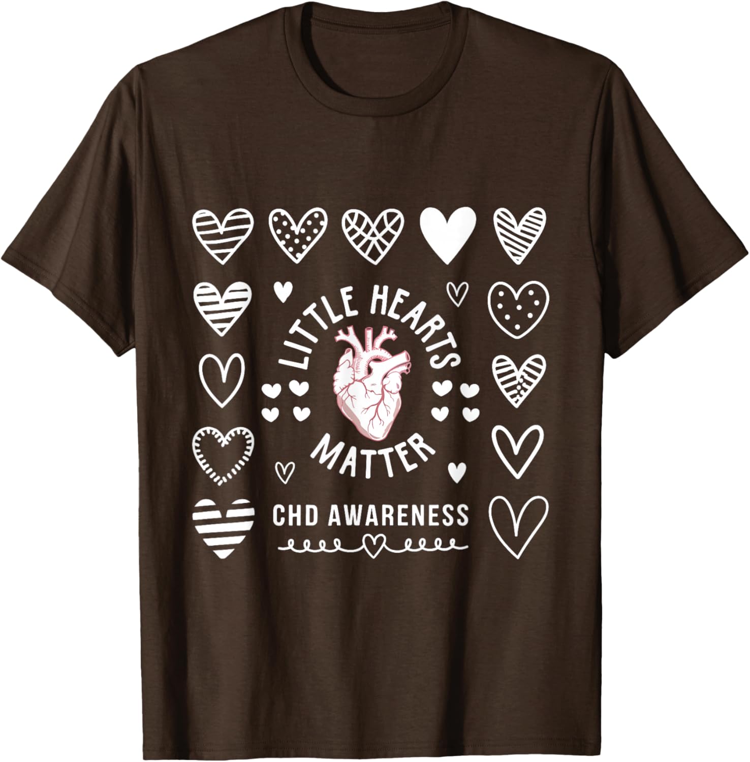 Heart Anatomy Valentine CHD Awareness T-Shirt for Heart Health Support - 22