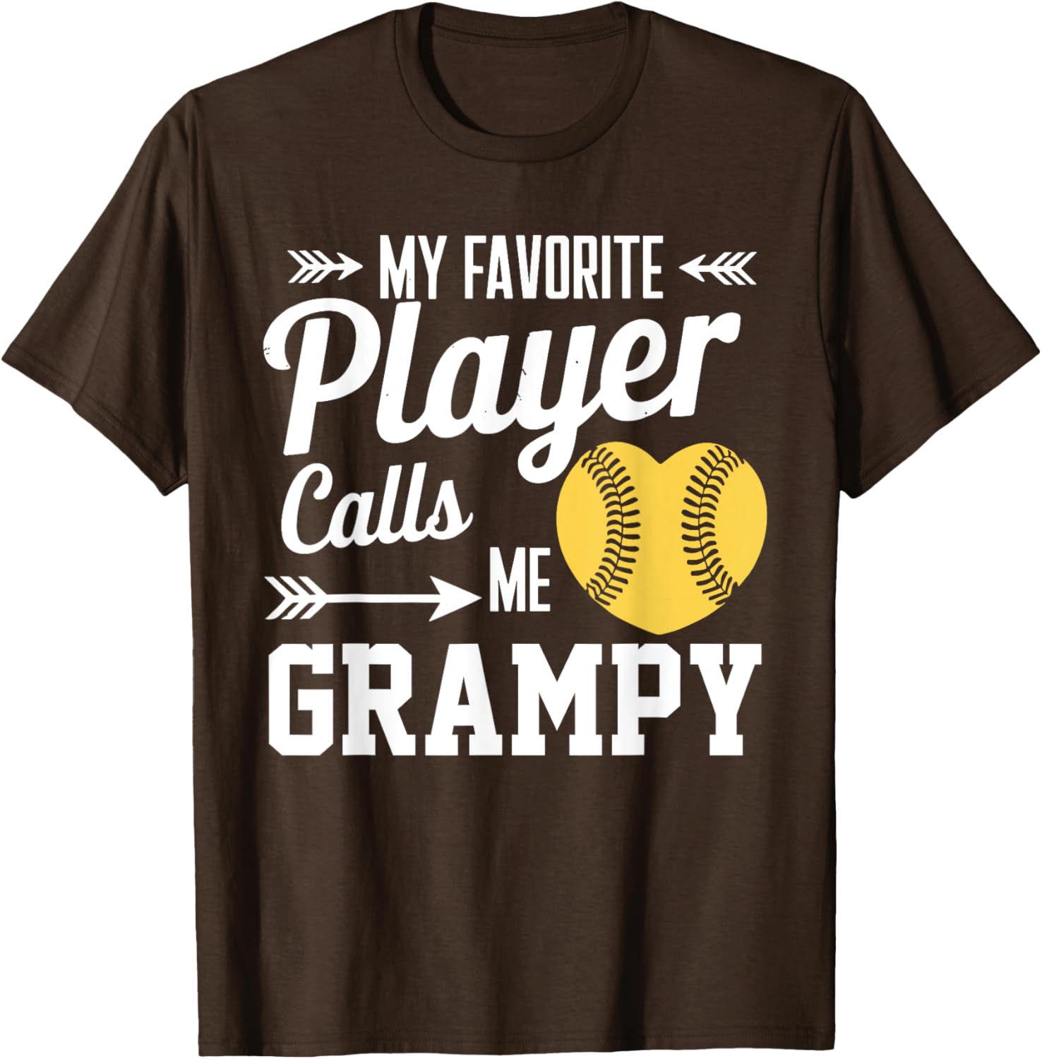 My Favorite Player Calls Me Grampy Softball T-Shirt for Proud Grandparents - 4