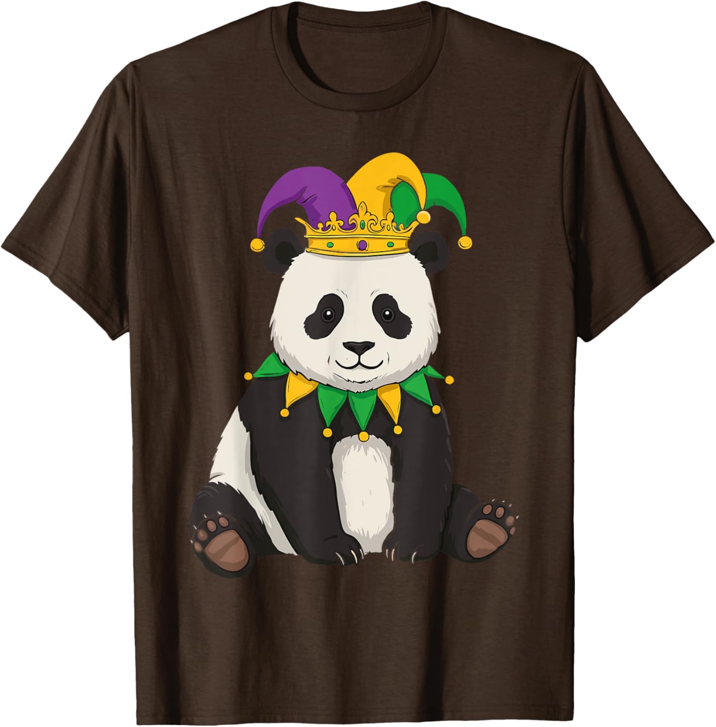 Funny Panda Mardi Gras Jester Hat Tee Cute Gift T-Shirt for All Ages - 23