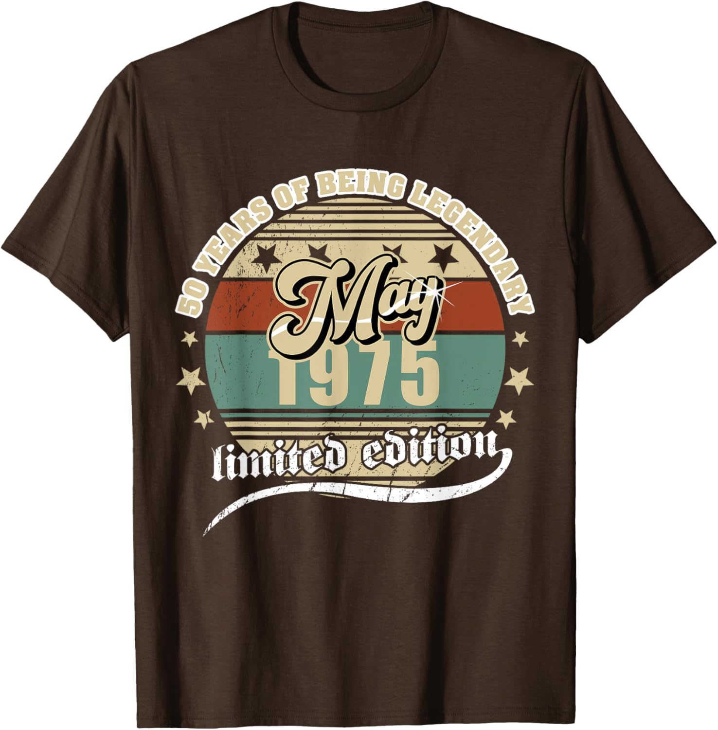 Vintage 50th Birthday May 1975 T-Shirt for Legendary Celebration - 25