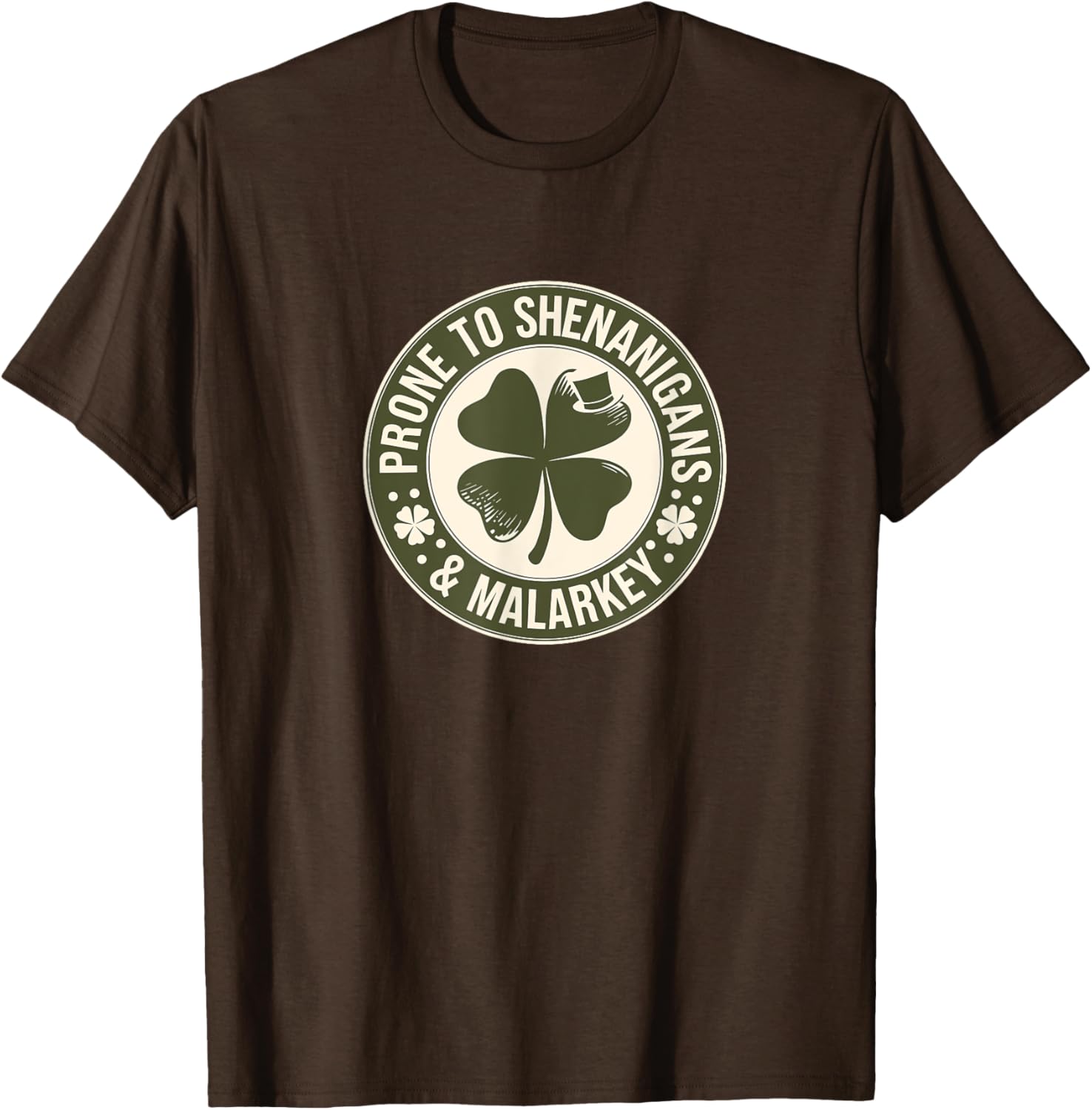 Prone to Shenanigans St Patrick's Day Clover T-Shirt for Fun Celebrations - 13