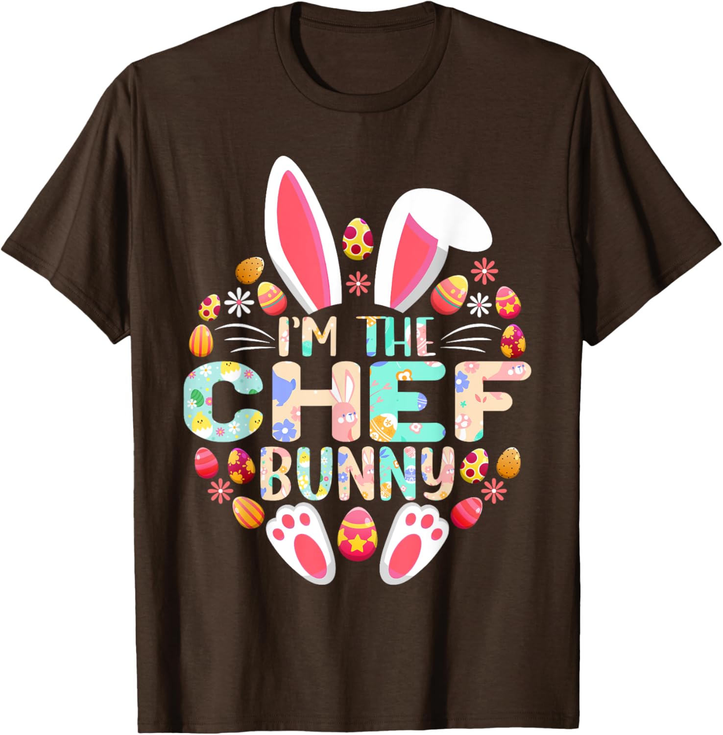 Funny Easter Family Matching T-Shirt I'm The Chef Bunny Design - 14