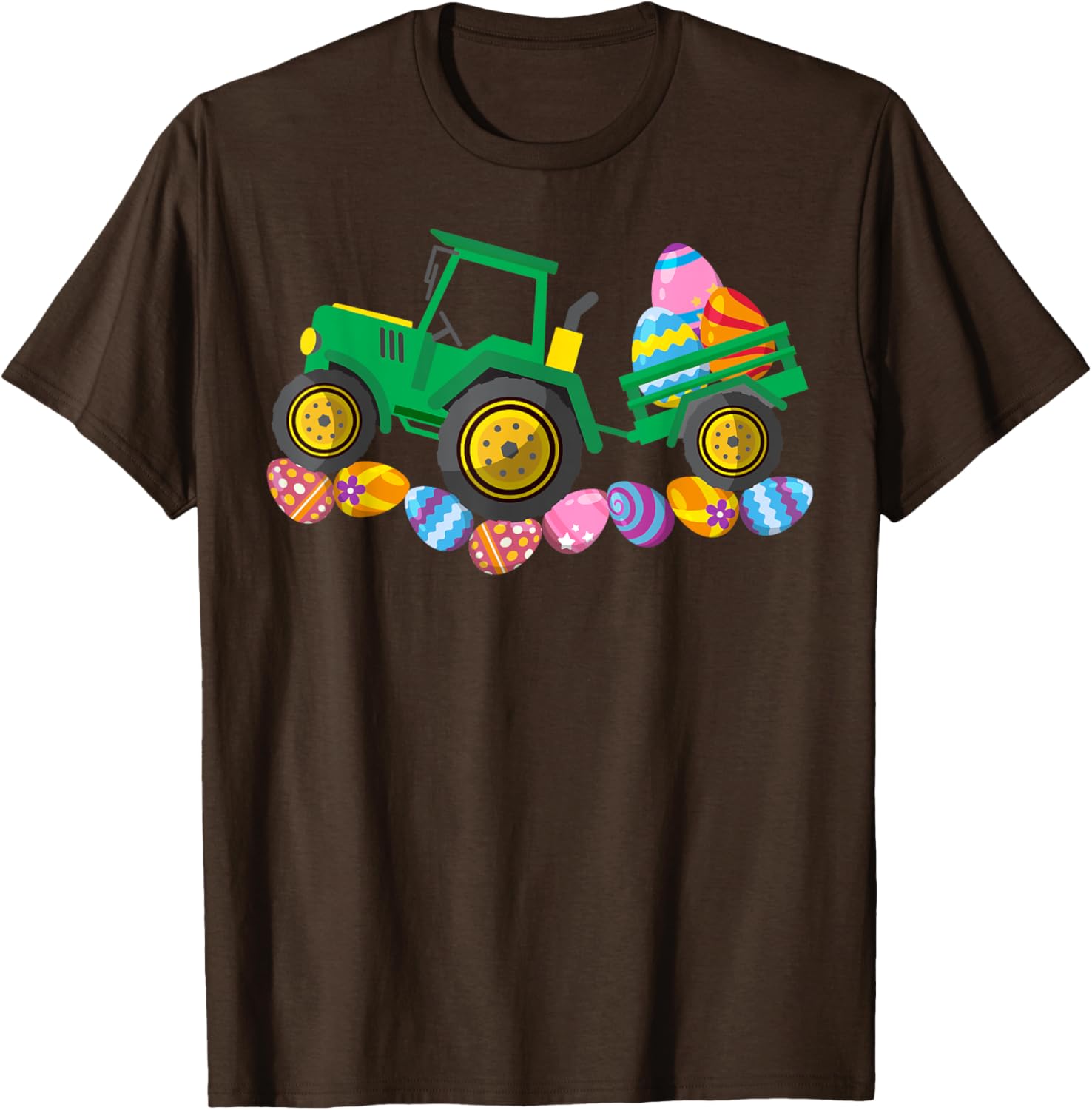 Easter Bunny Toddler T-Shirt for Boys and Girls with Farmer Tractor Eggs - 9