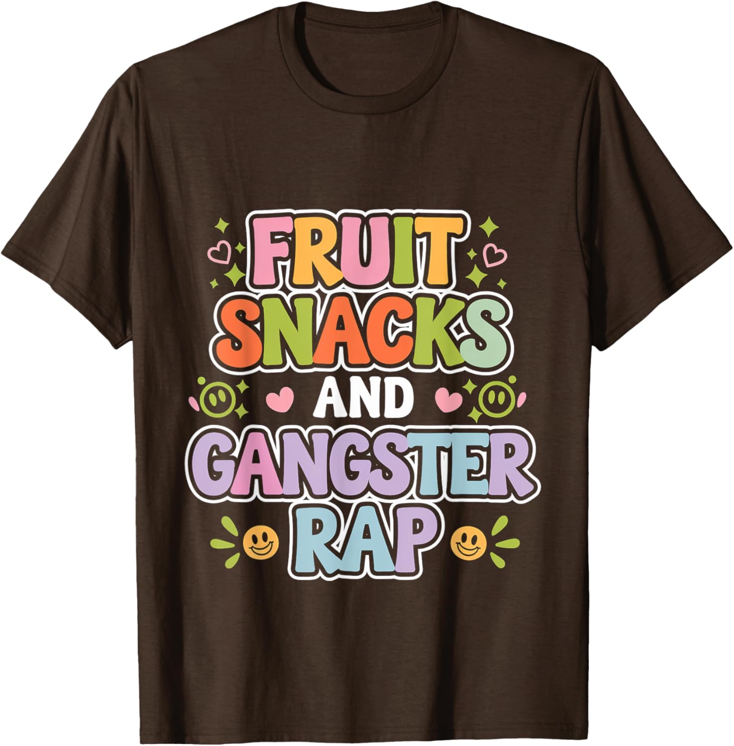 Fun Fruit Snacks and Gangster Rap Kid-Friendly Humor T-Shirt for Kids - 4