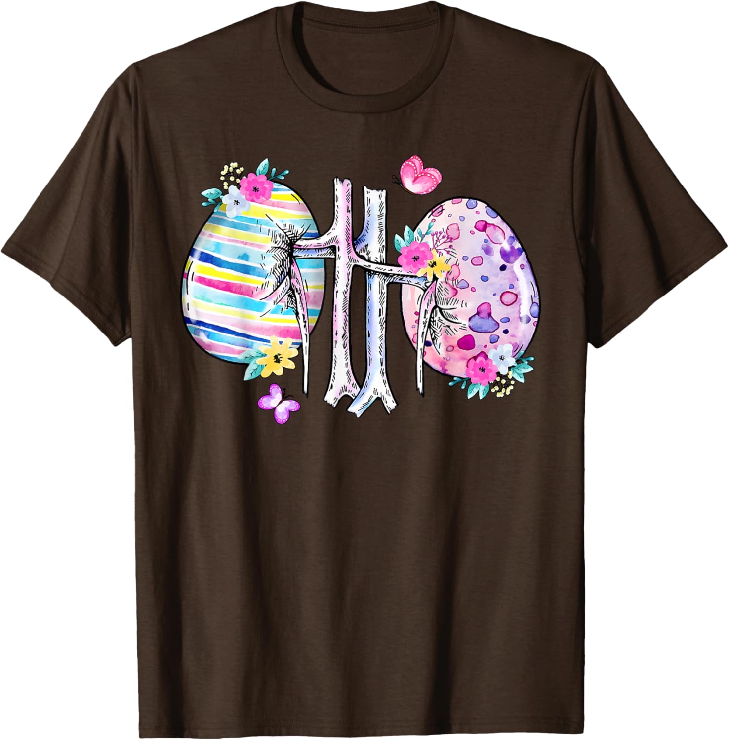Floral Kidney Easter Egg T-Shirt for Dialysis Nurses and Technicians - 5