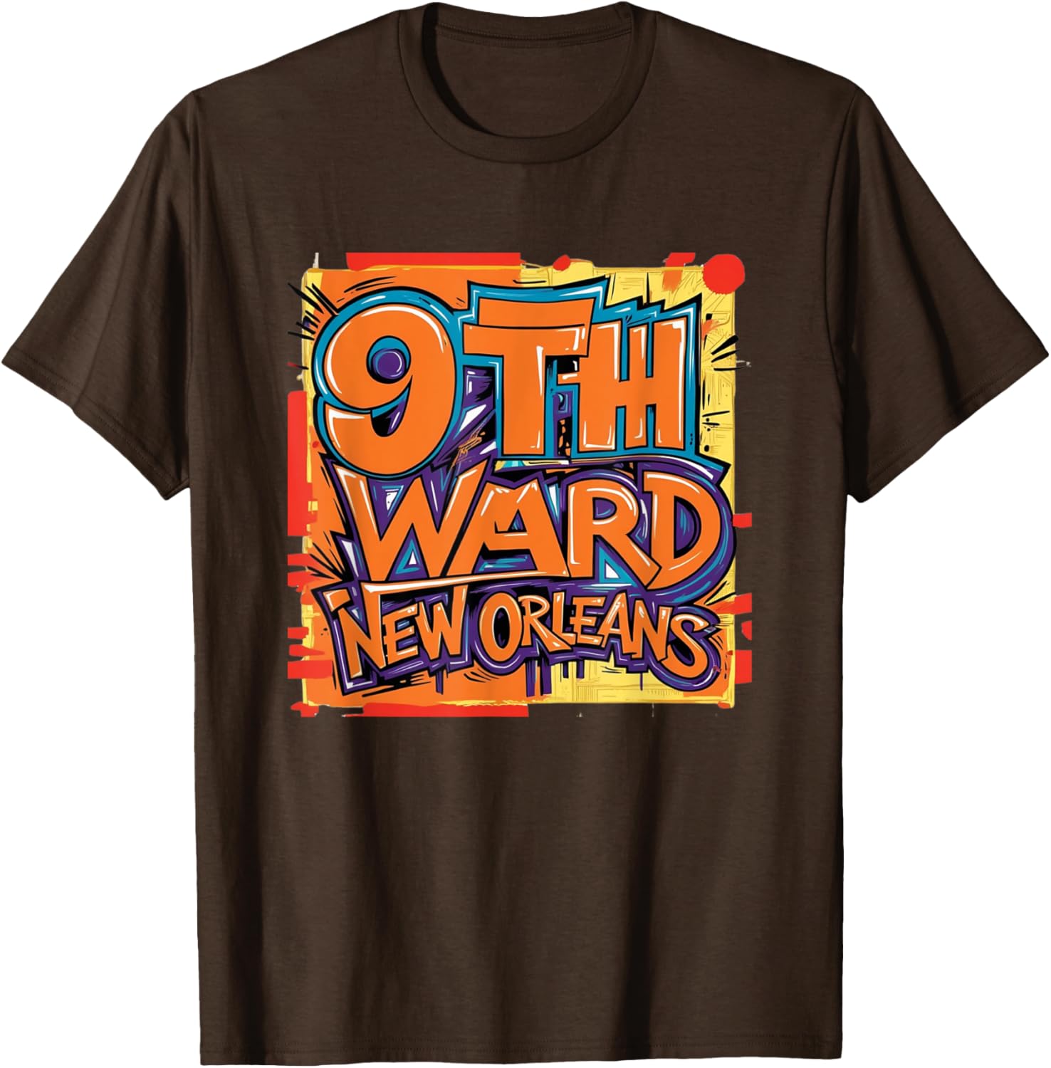 9th Ward Graffiti Art T-Shirt New Orleans Unique Style Clothing - 3