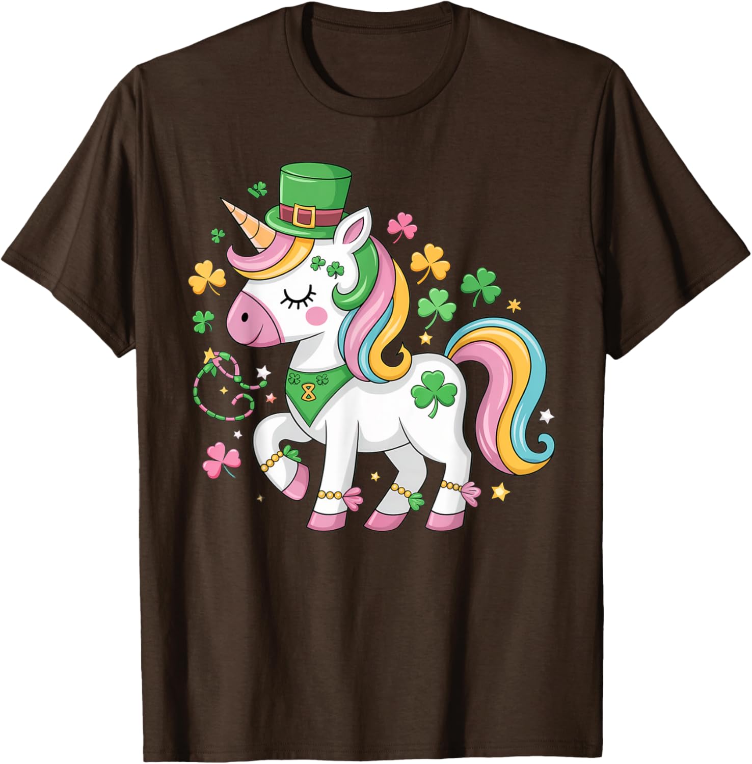 Cute Girls St Patricks Day Unicorn Shamrock Lepricorn T-Shirt for Kids - 6