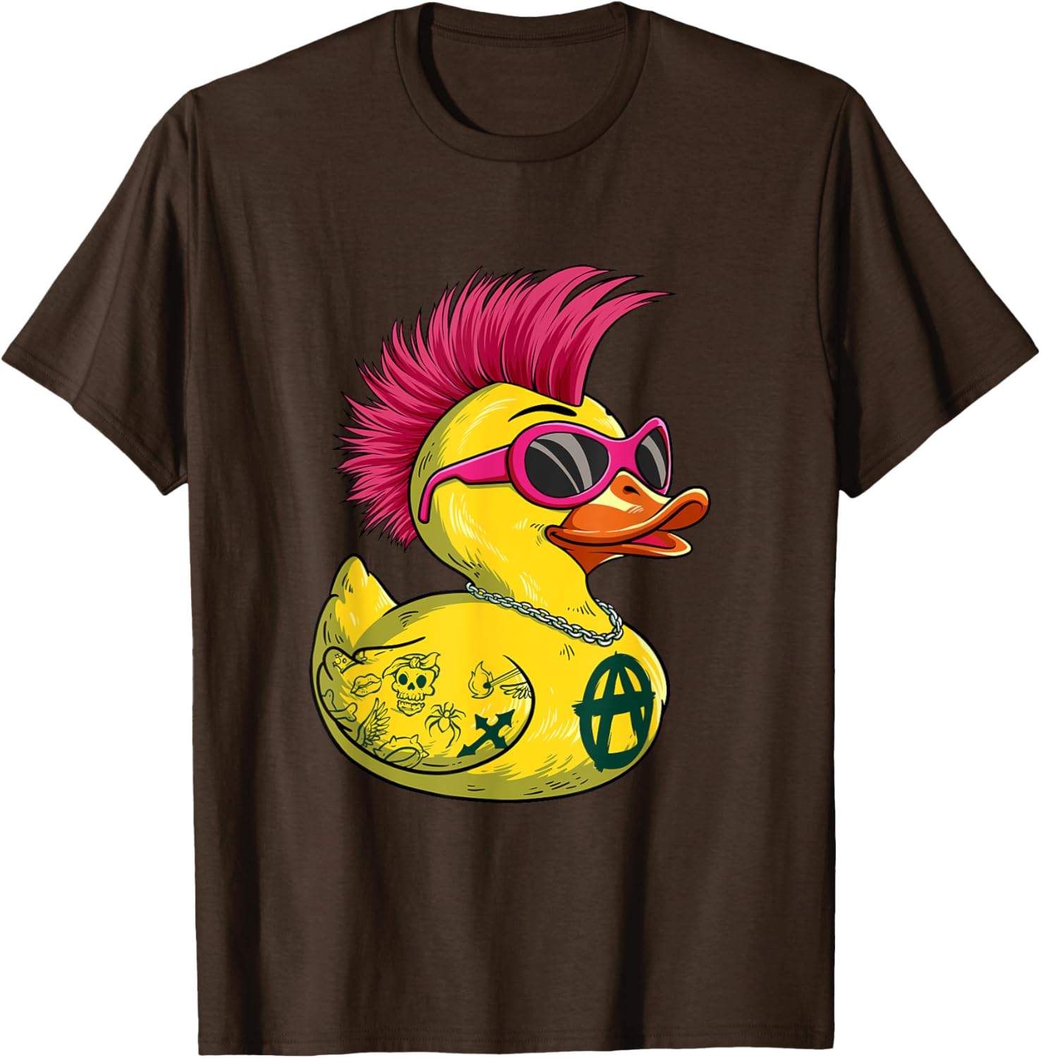 Punk Duck Rocker T-Shirt for Bold Style Lovers - Unique Fashion Statement - 18