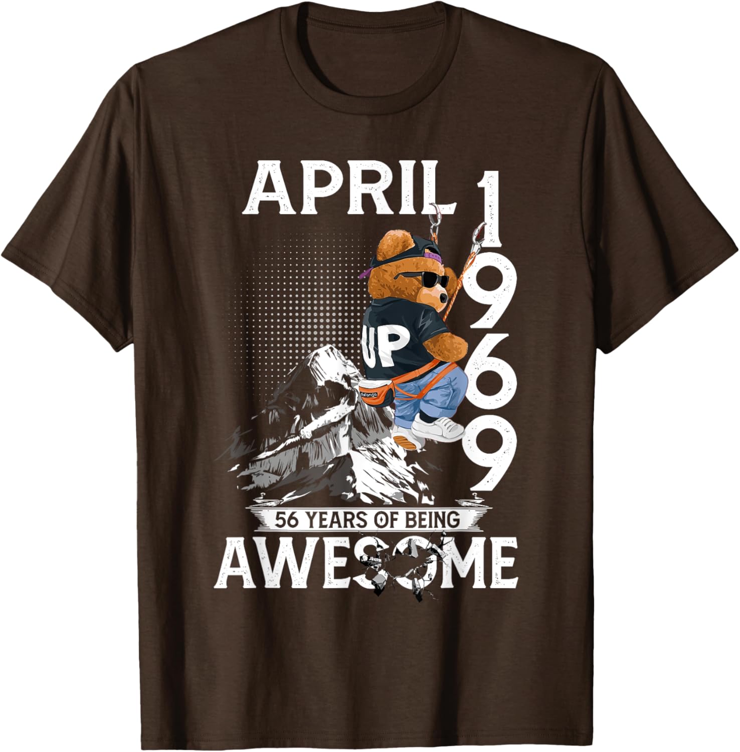56th Birthday Bear T-Shirt for Real Legends Born April 1969 - 11
