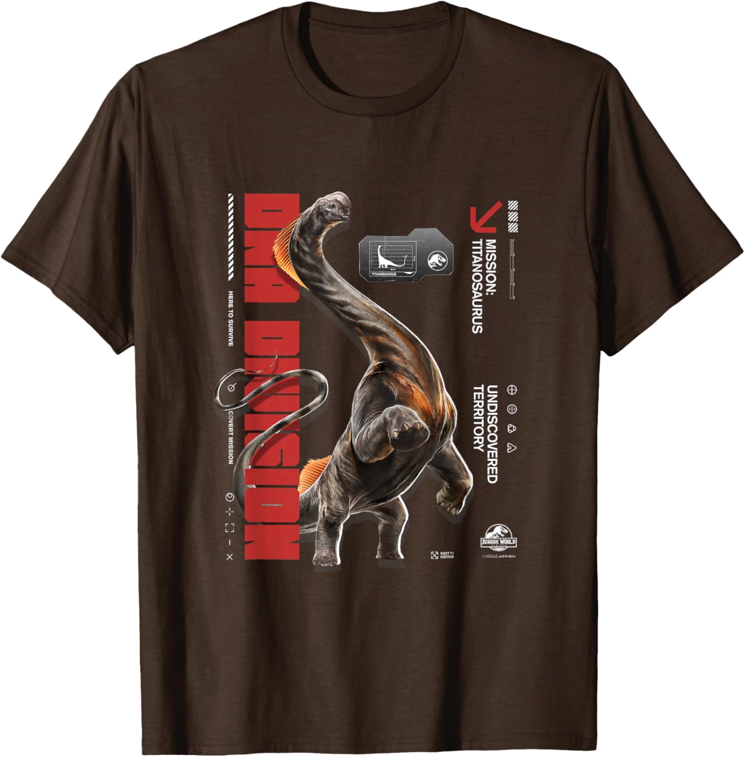 Jurassic World Rebirth Titanosaurus DNA Division T-Shirt for Dino Fans - 13