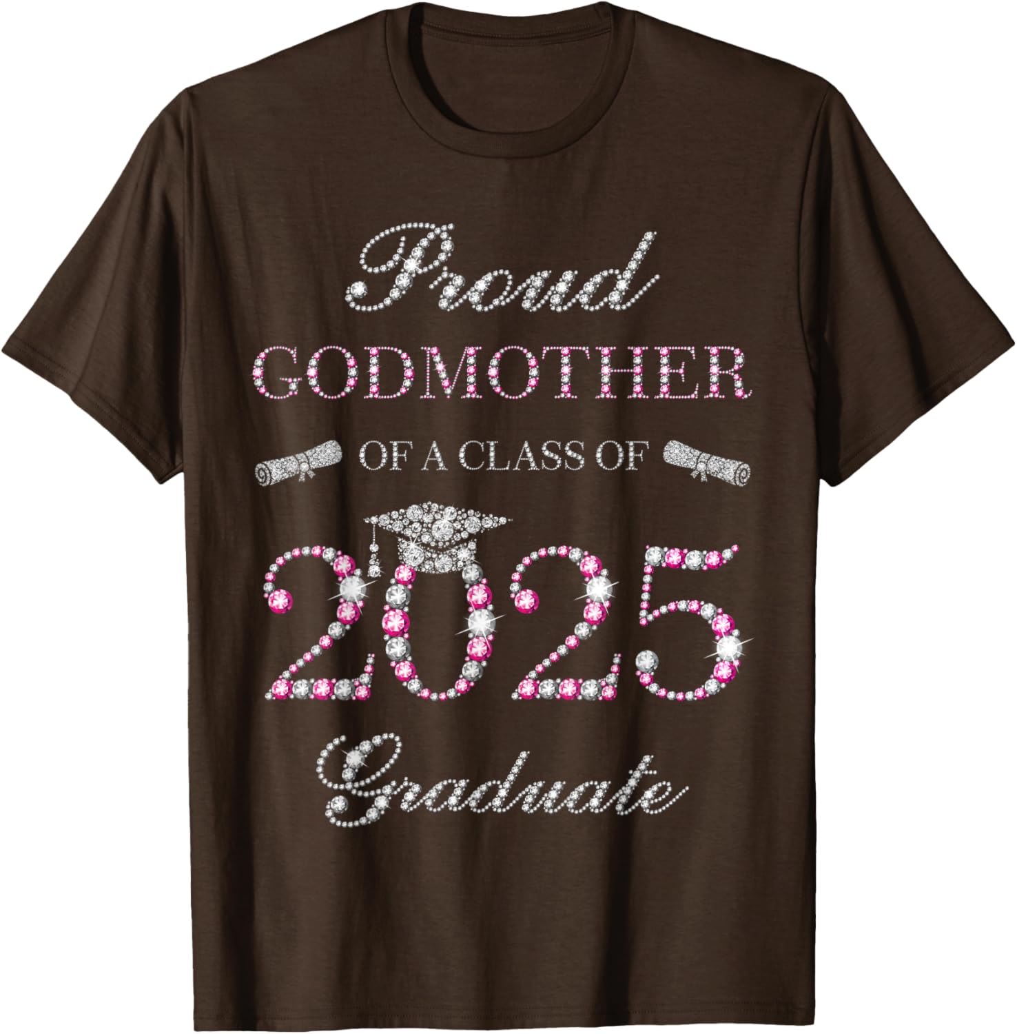 Proud Godmother of a Class of 2025 Graduate T-Shirt for Celebrations - 5