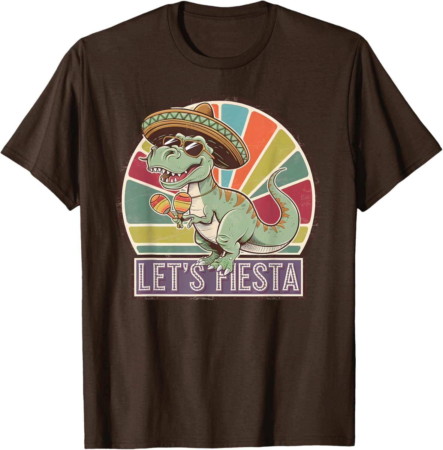 Lets Fiesta Mexican Dino T-Rex Cinco de Mayo Toddler Boys T-Shirt - 3