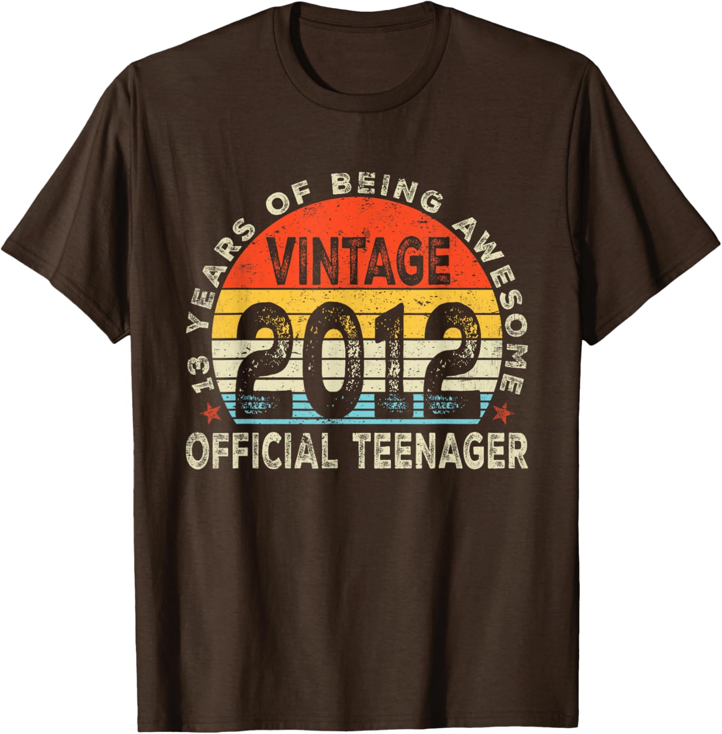 Vintage 2012 13th Birthday T-Shirt for Teens - Fun Gift Idea - 2
