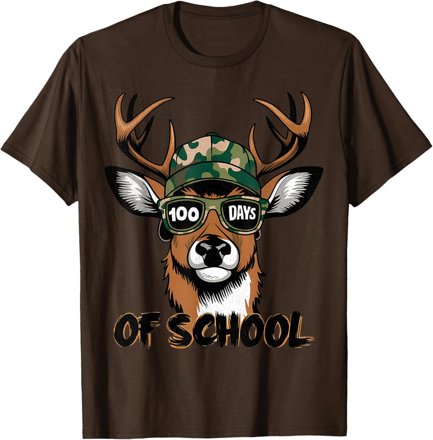 100 Days of School Deer Hunting T-Shirt for Kids Fun and Stylish - 24