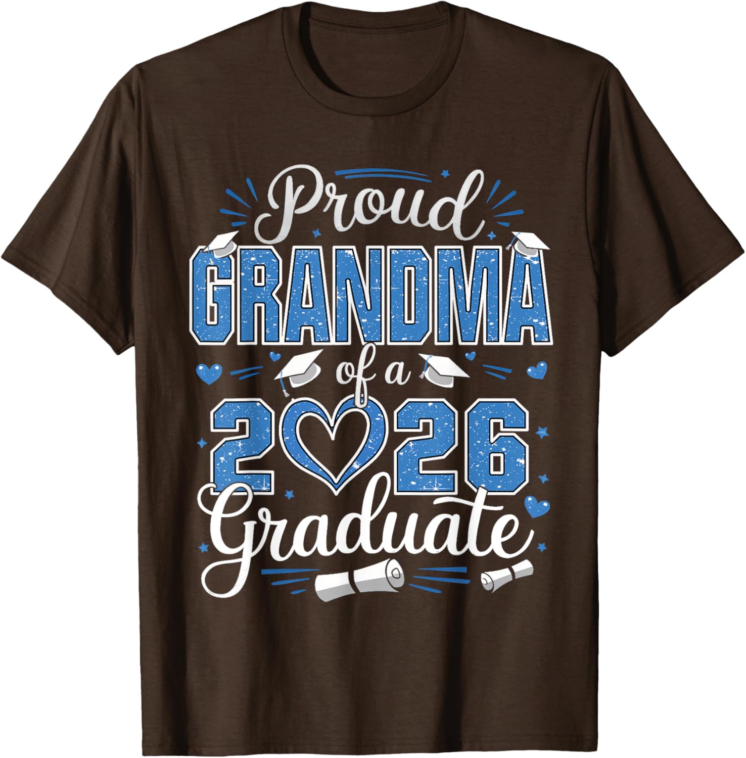 Proud Grandma Class of 2026 Graduate Senior T-Shirt for Grandma - 16