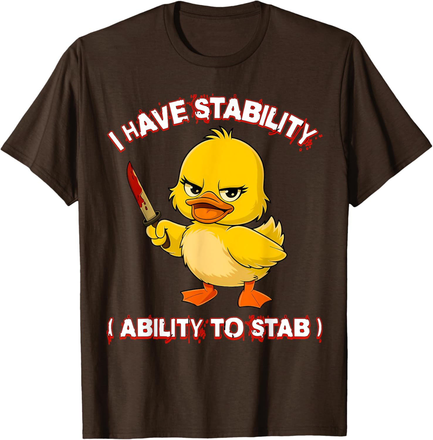 Funny Sarcastic Stability Ability Duck Meme T-Shirt for Unique Style - 16