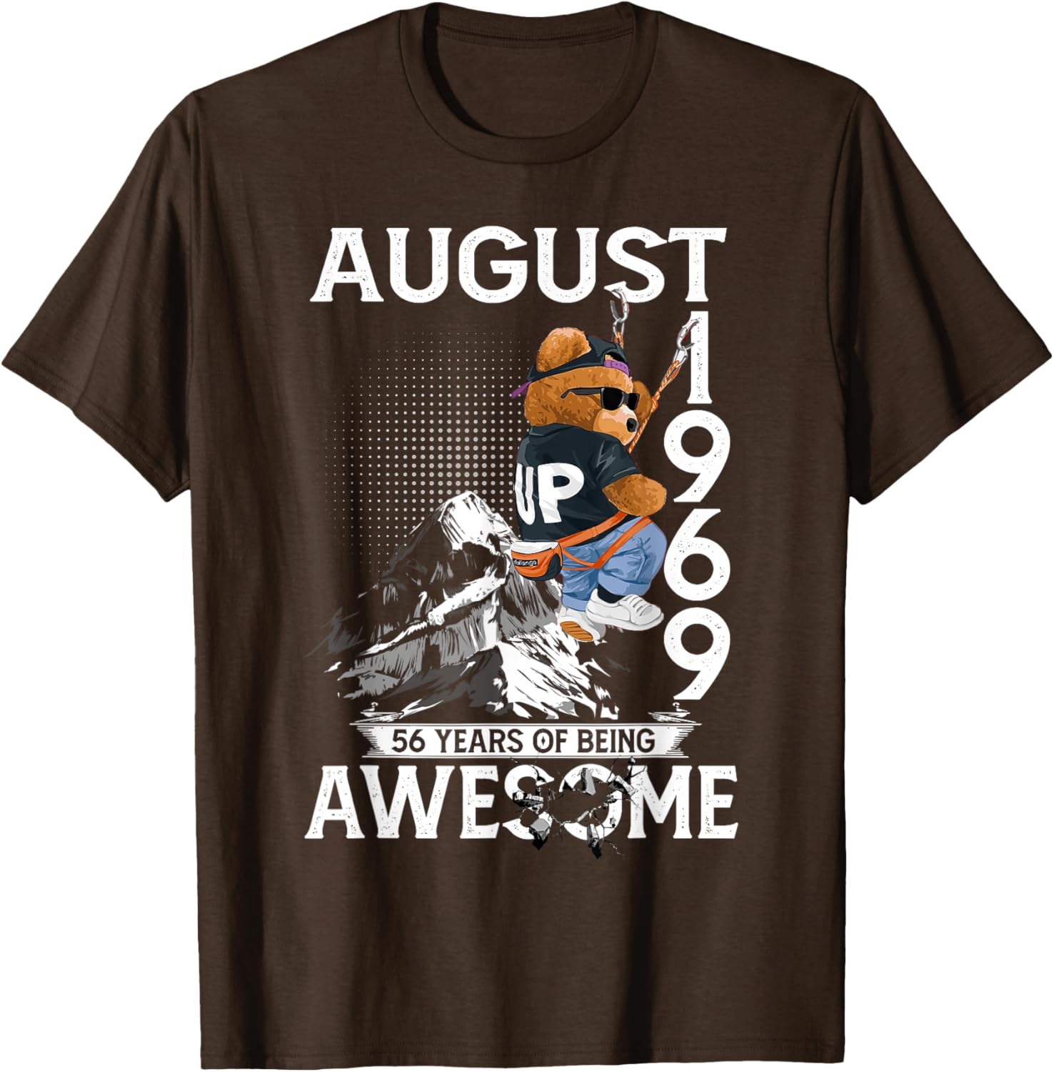 56th Birthday Bear Legends August 1969 T-Shirt for Men Gifts - 4